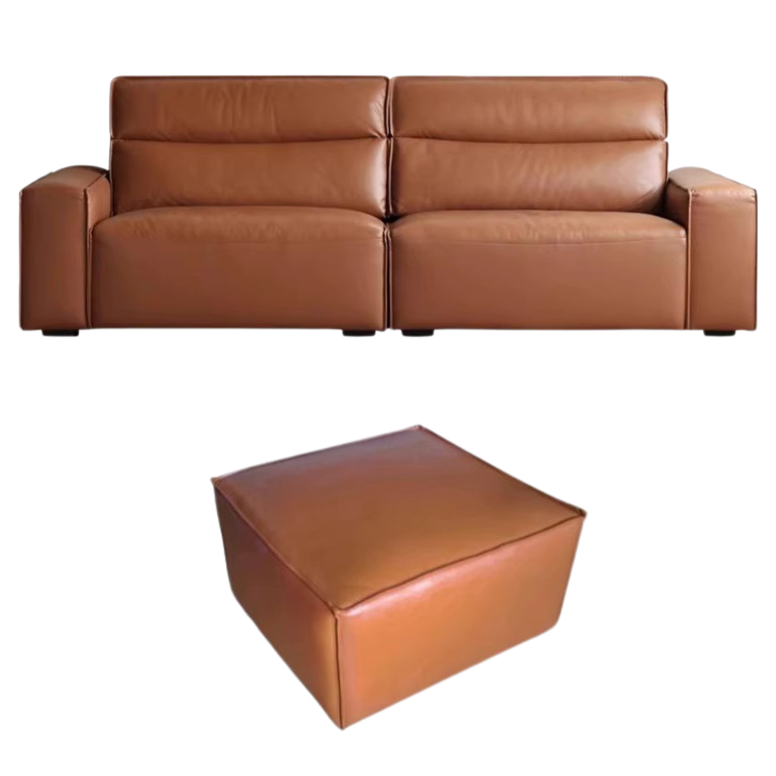 Genuine Leather Art Down Sofa.