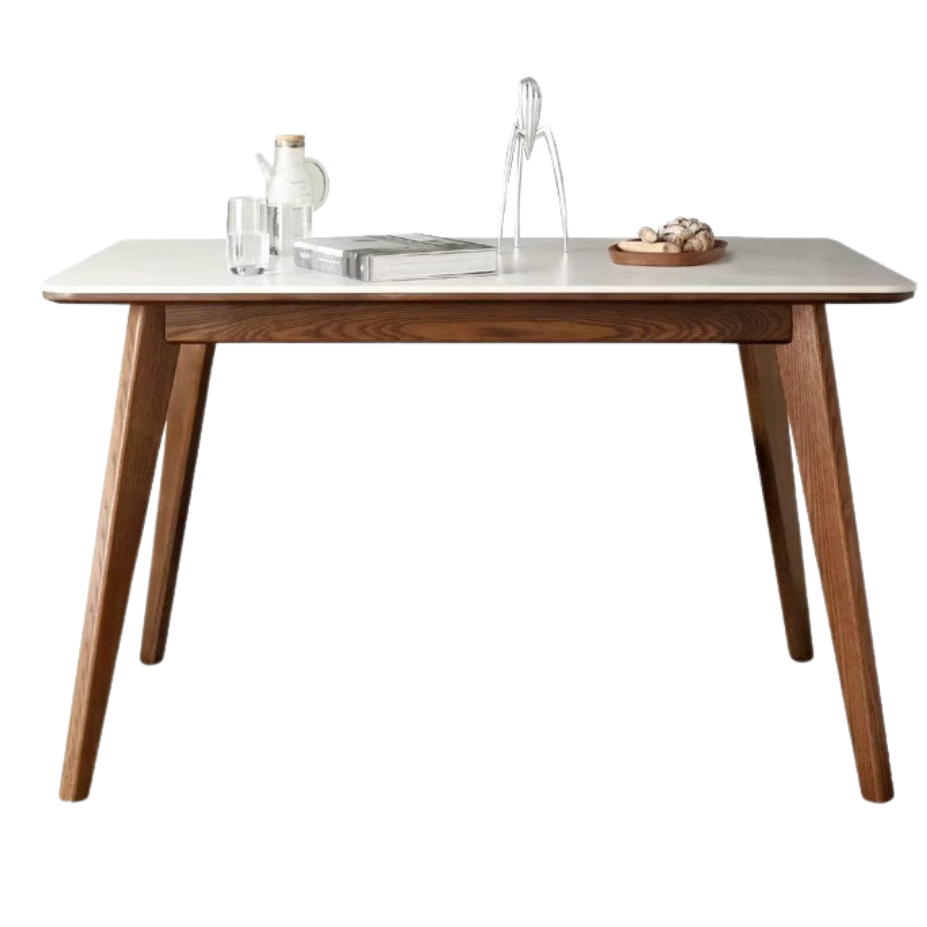 Ash, Black Walnut Solid Wood Slate Dining Table