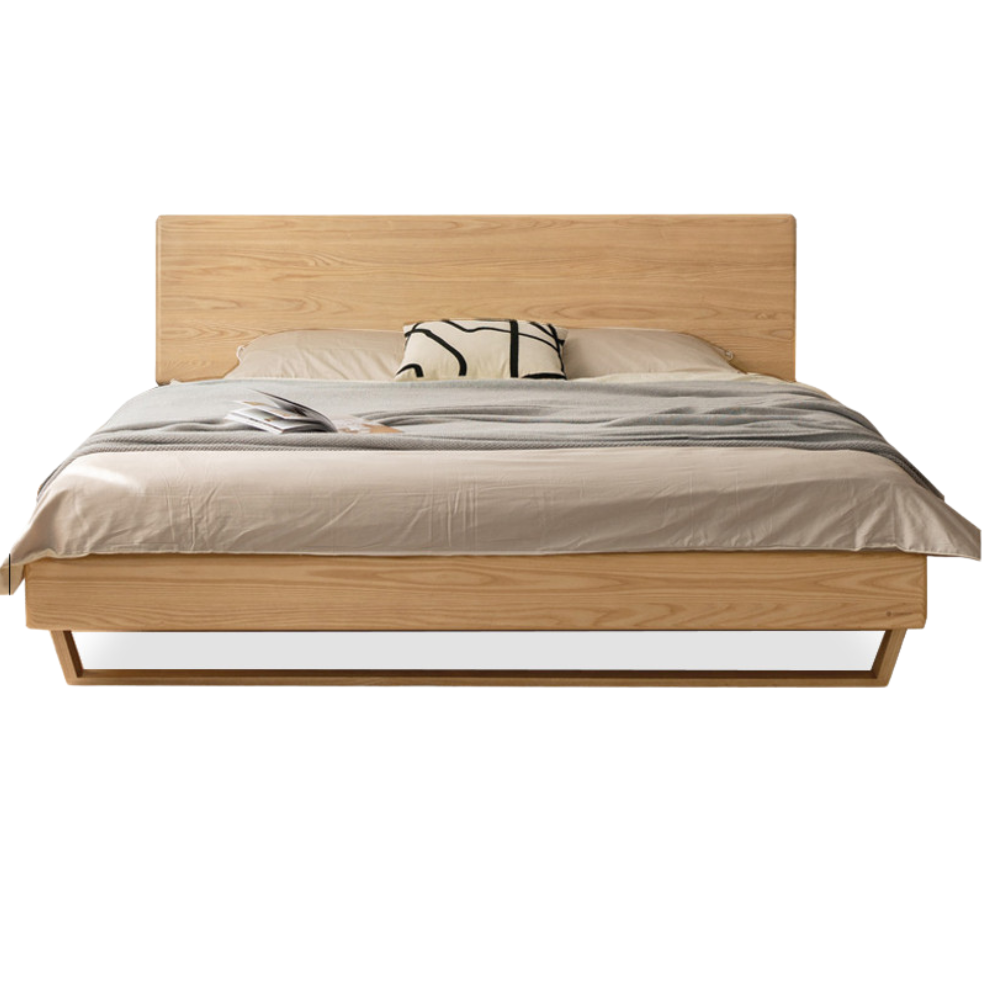 Oak, Ash Solid Wood Nordic Simple Suspended Bed