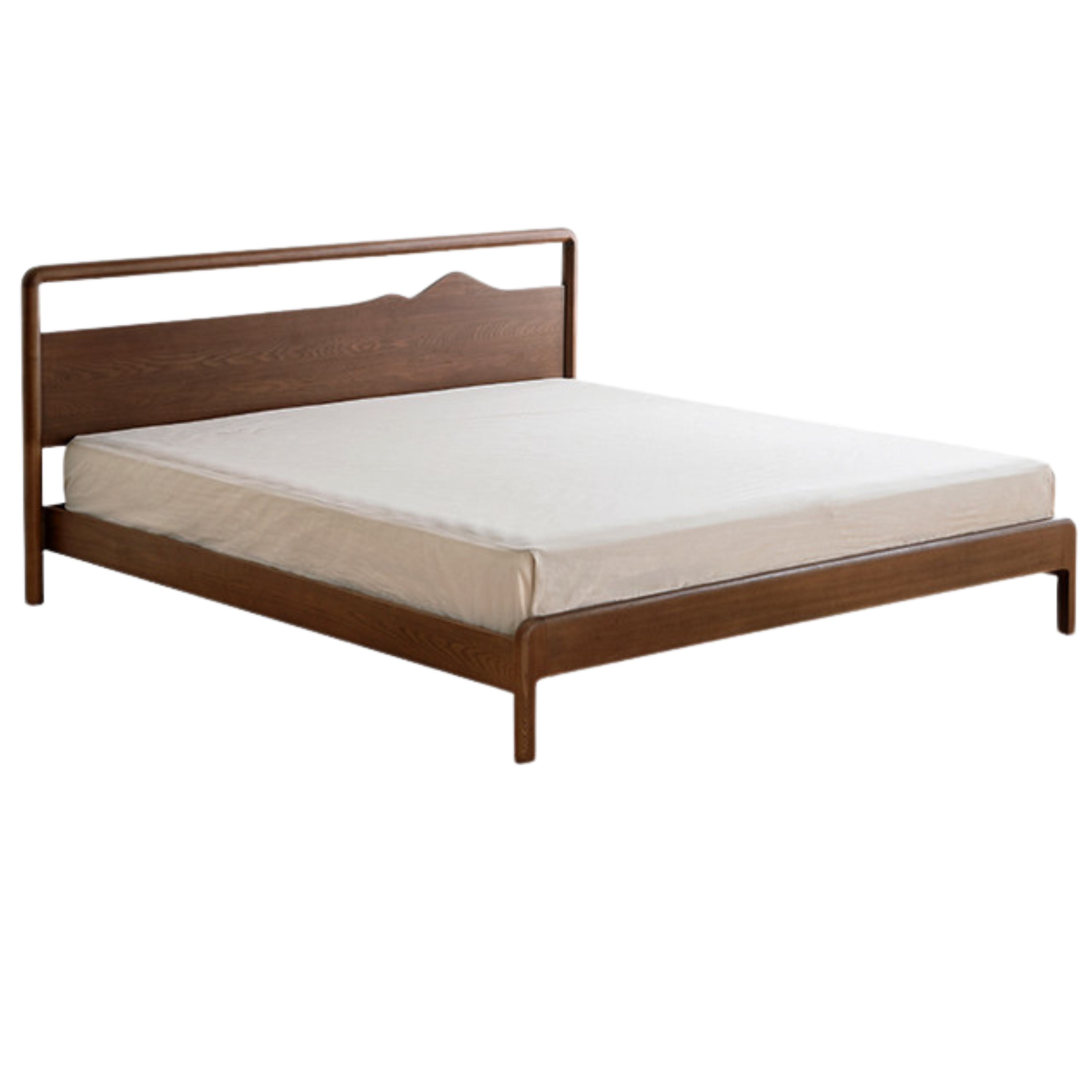 Black Walnut, Ash Solid Wood Bed