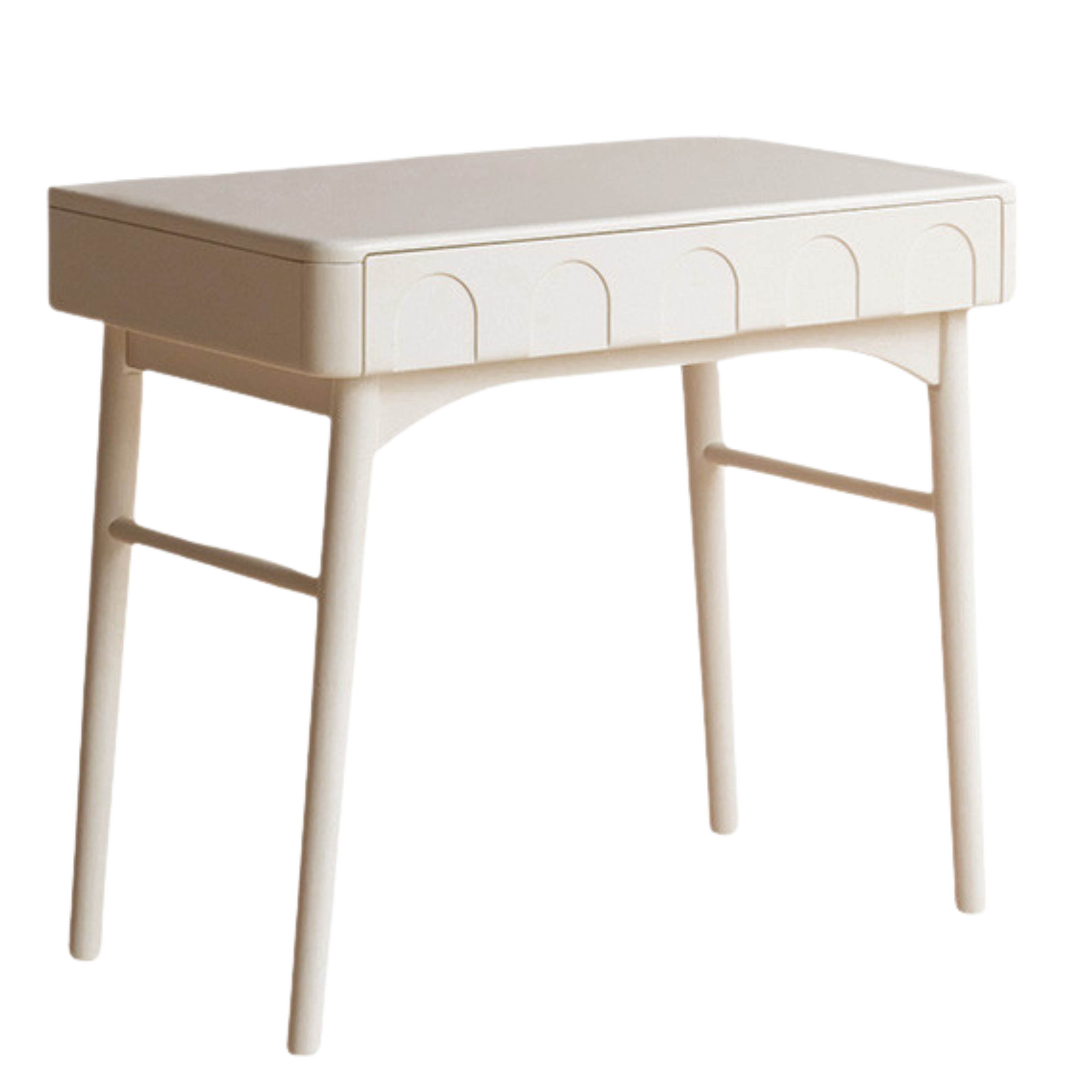 Solid Rubberwood French Cream Style Vanity Table.