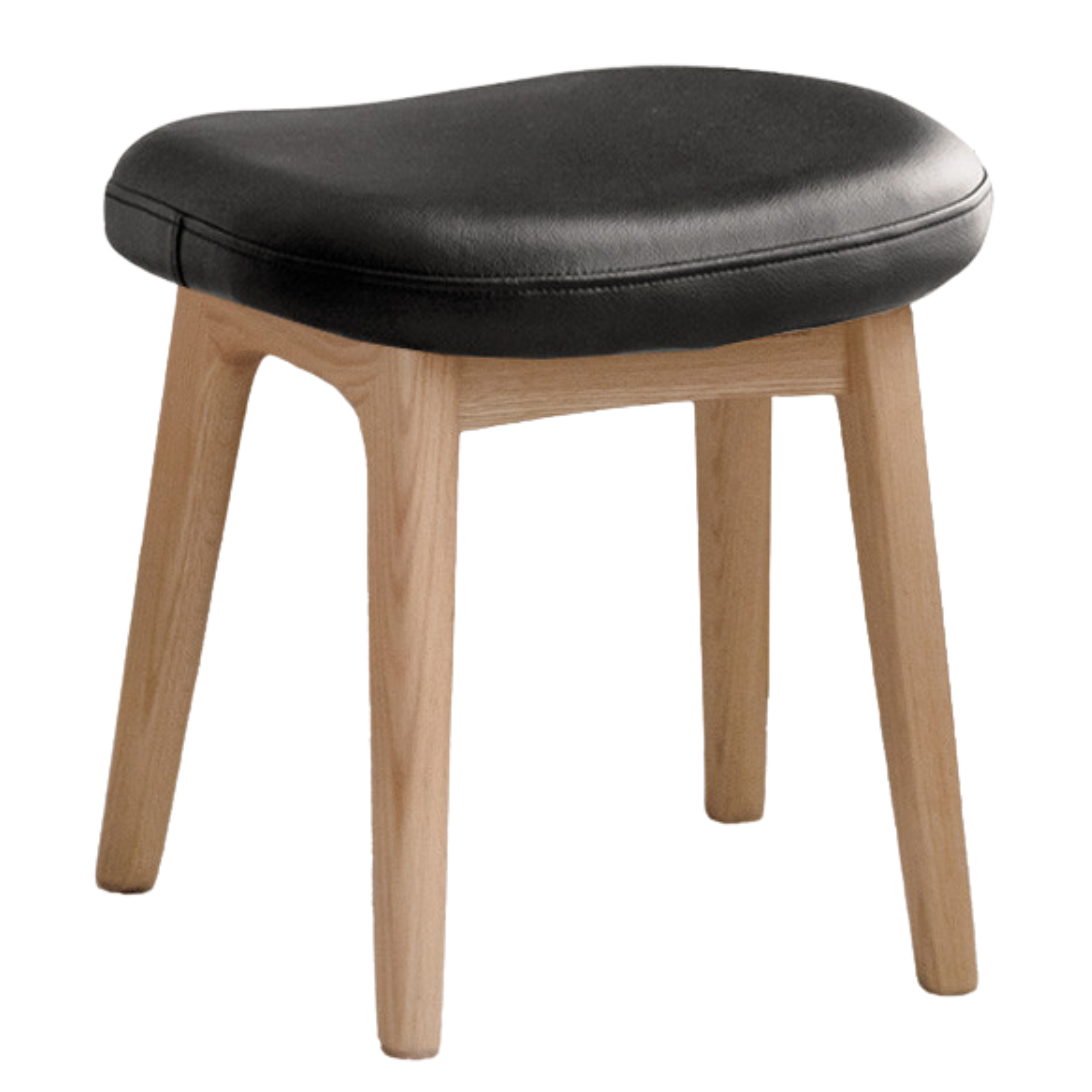 Oak, Black Walnut, Ash, Poplar Solid Wood Makeup Soft Stool.
