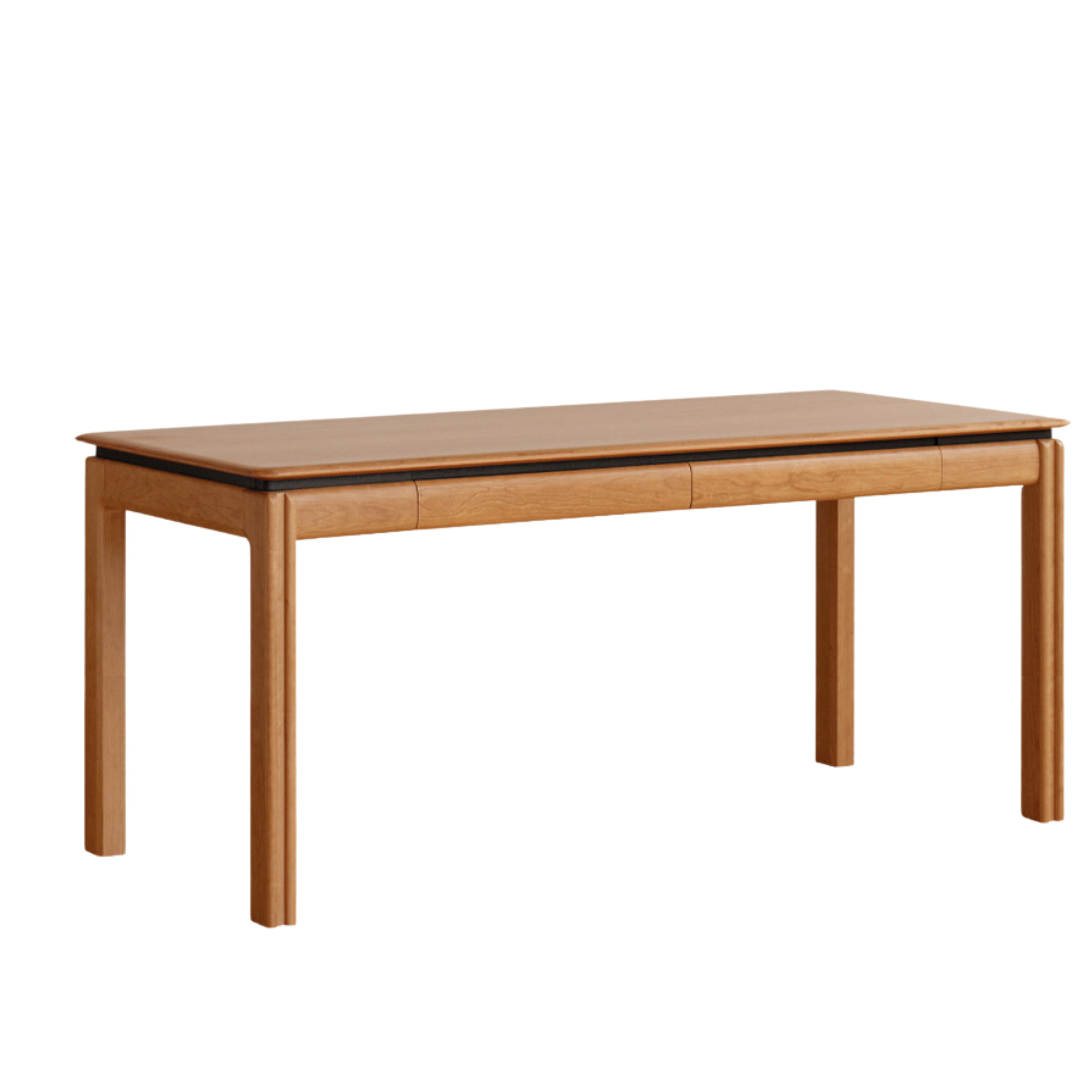 Cherry Solid Wood Color Large Office Desk