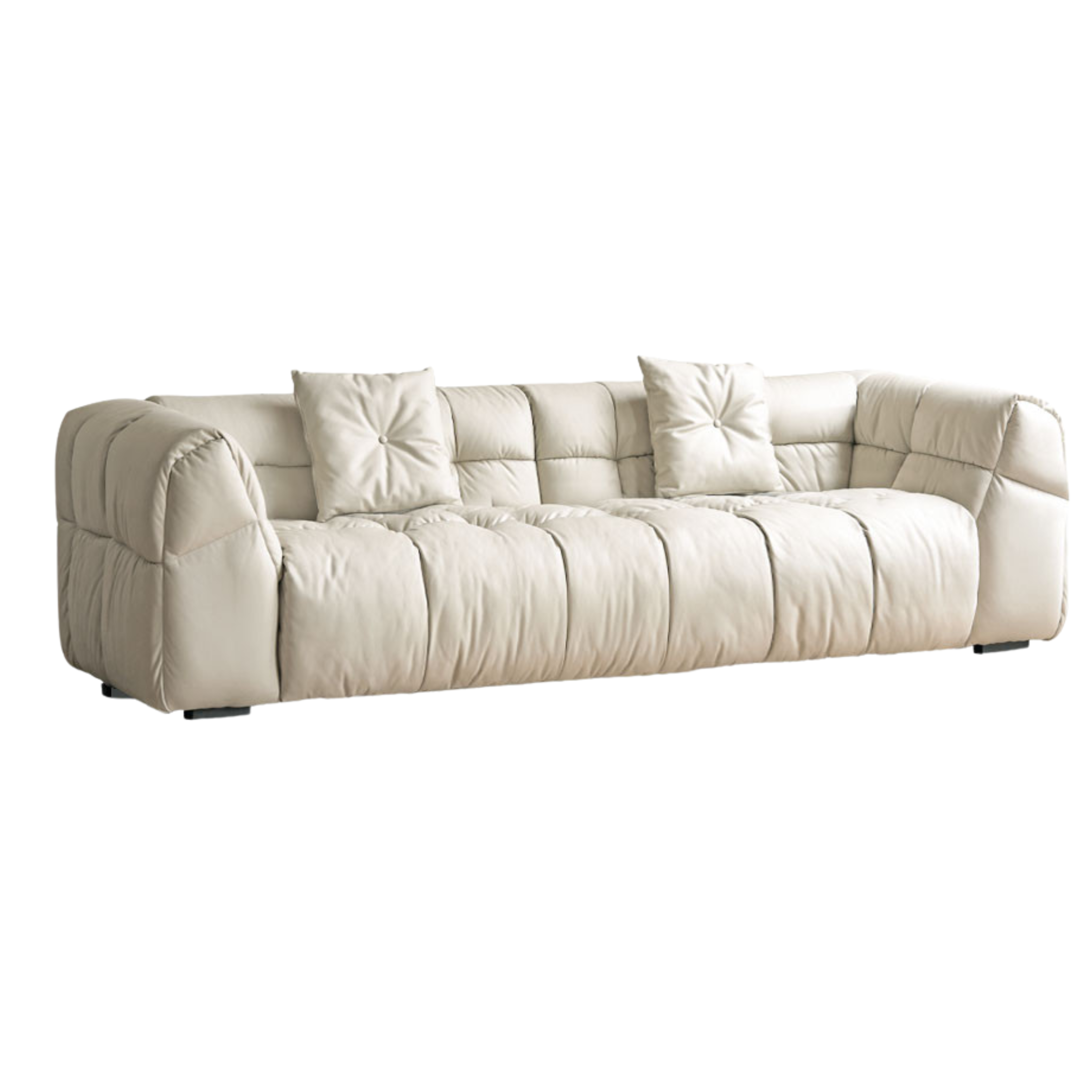 Genuine Leather,Technology Cloth Sofa Cream Wind)