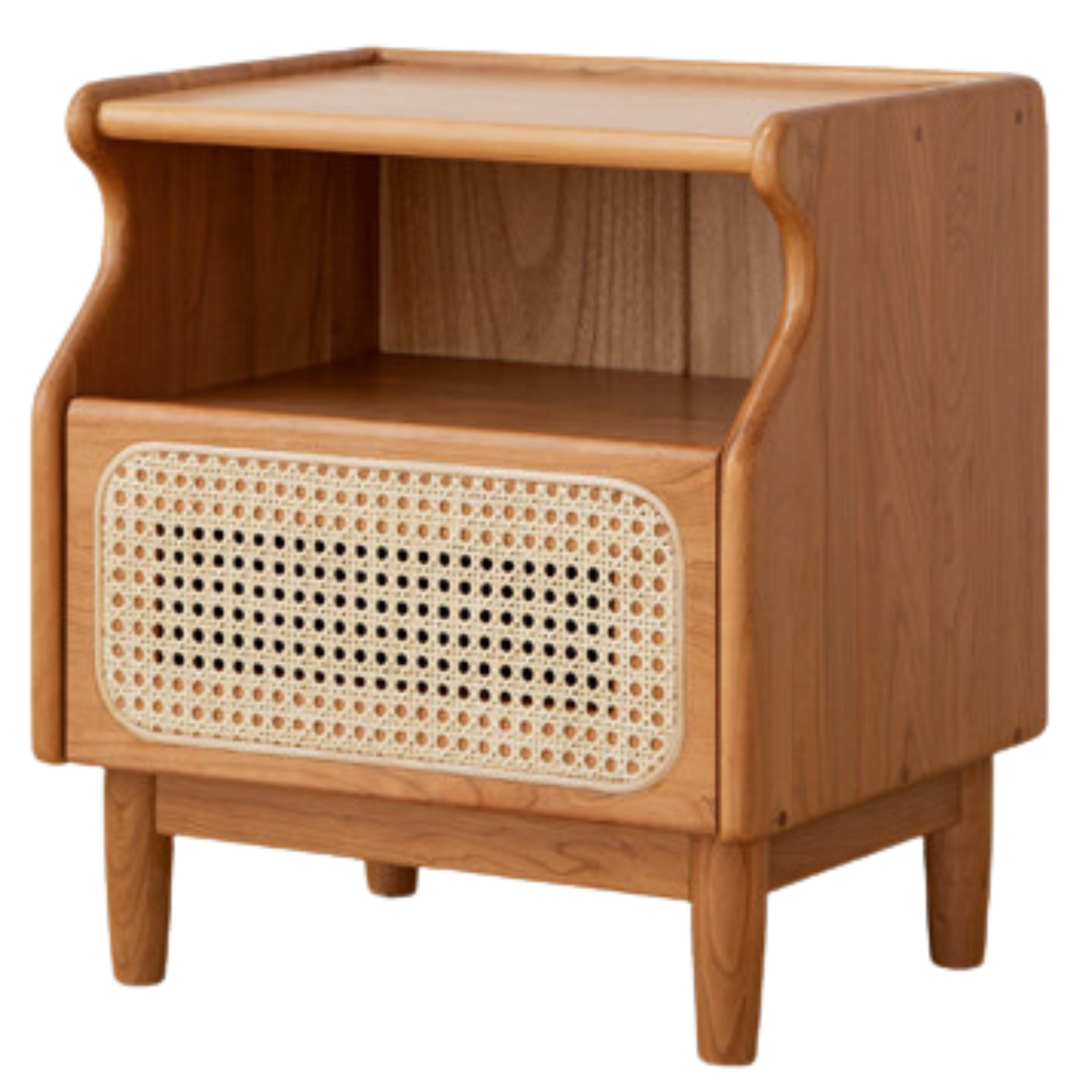 Cherry Solid Wood Retro Nightstand