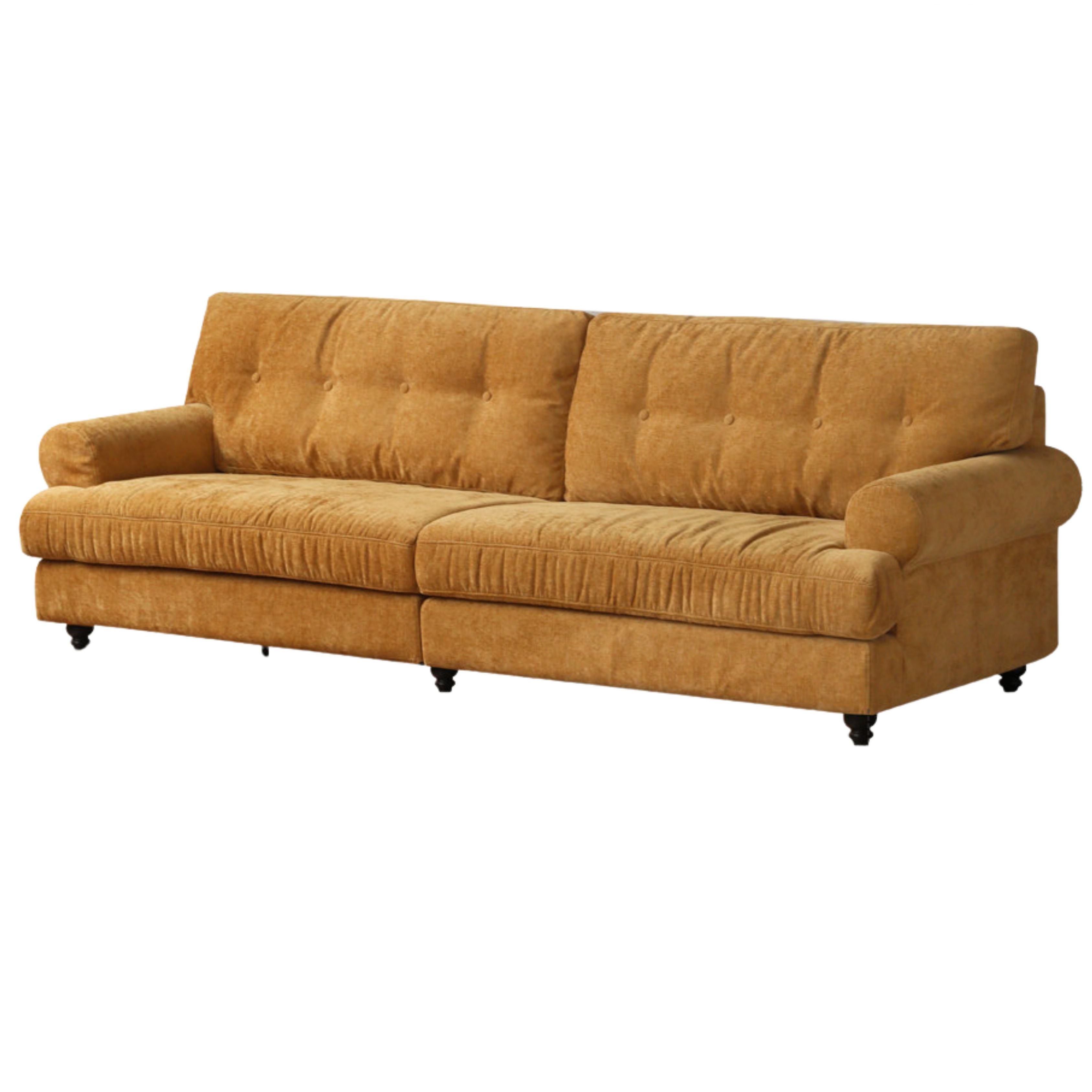 Fabric Three Seater Sofa High Back American Style.
