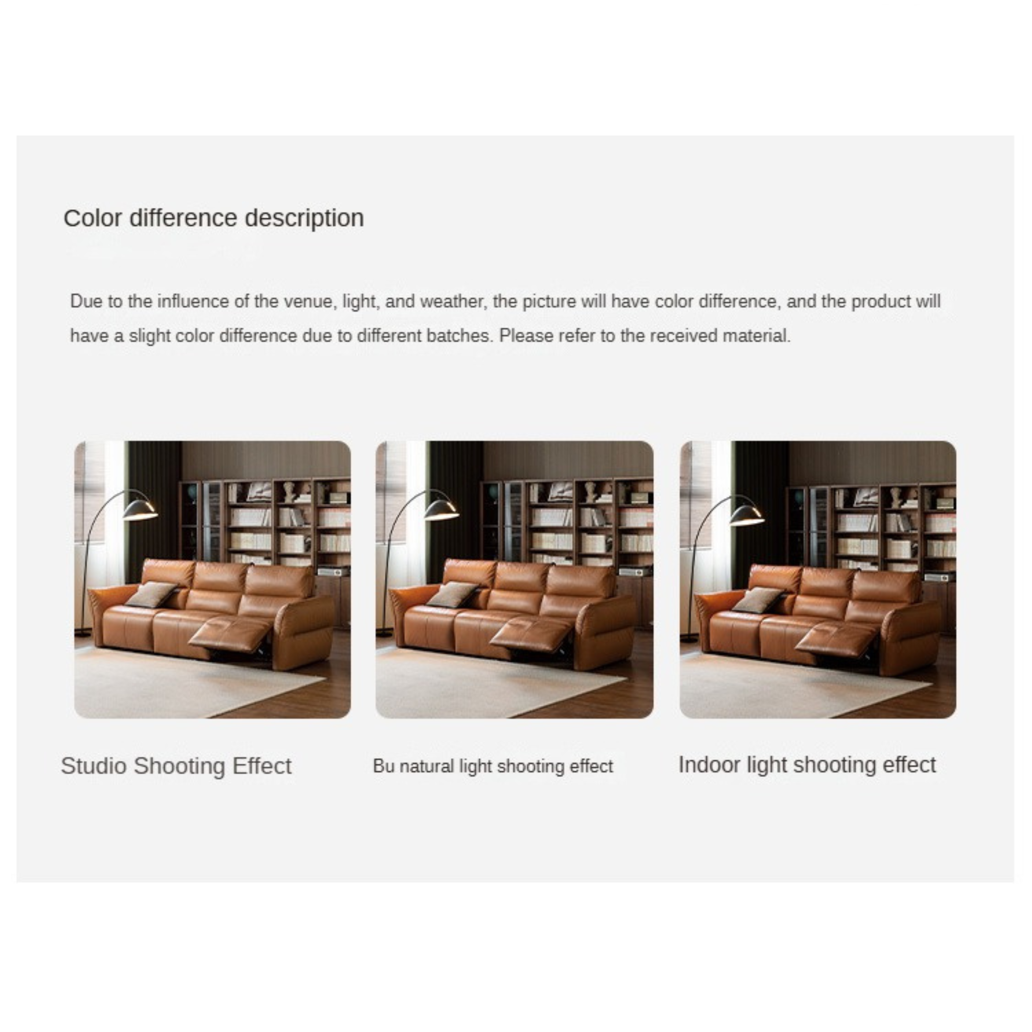Leather Electric Luxury High Backrest Sofa,
