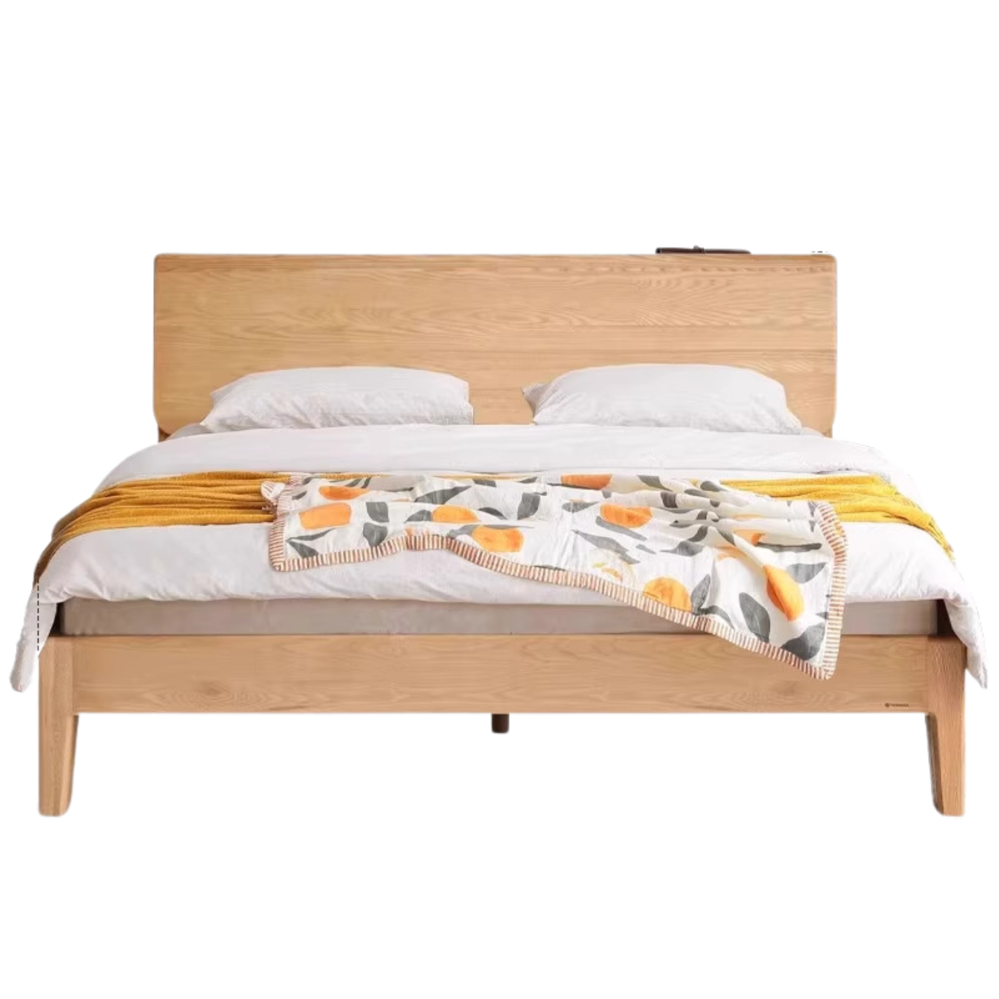 Ash Solid Wood With Socket Bed