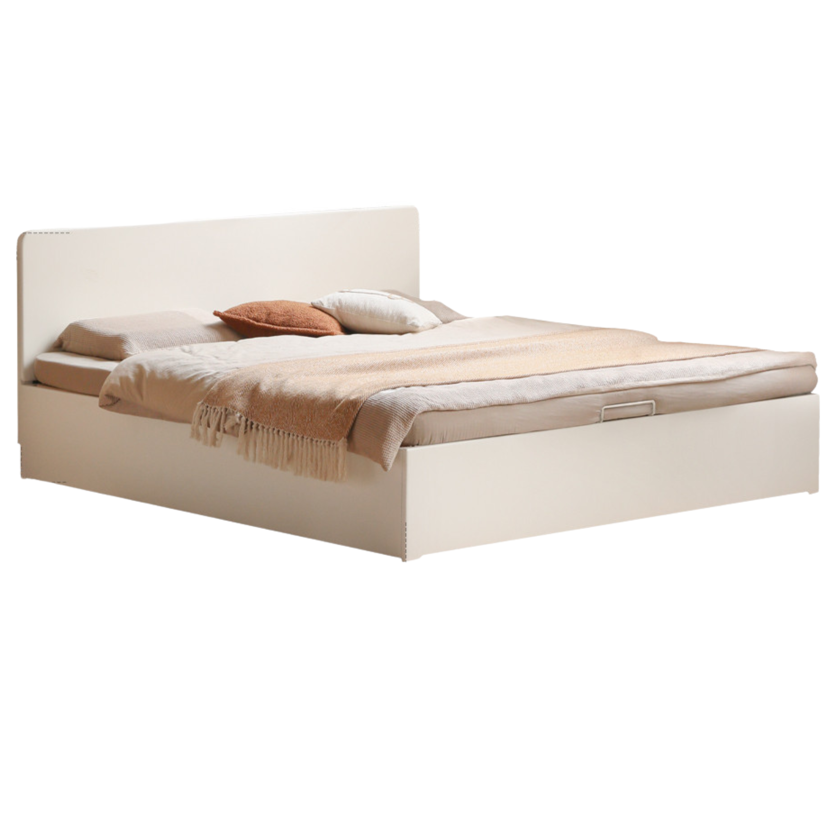 Rubber wood, Poplar solid wood white open box bed