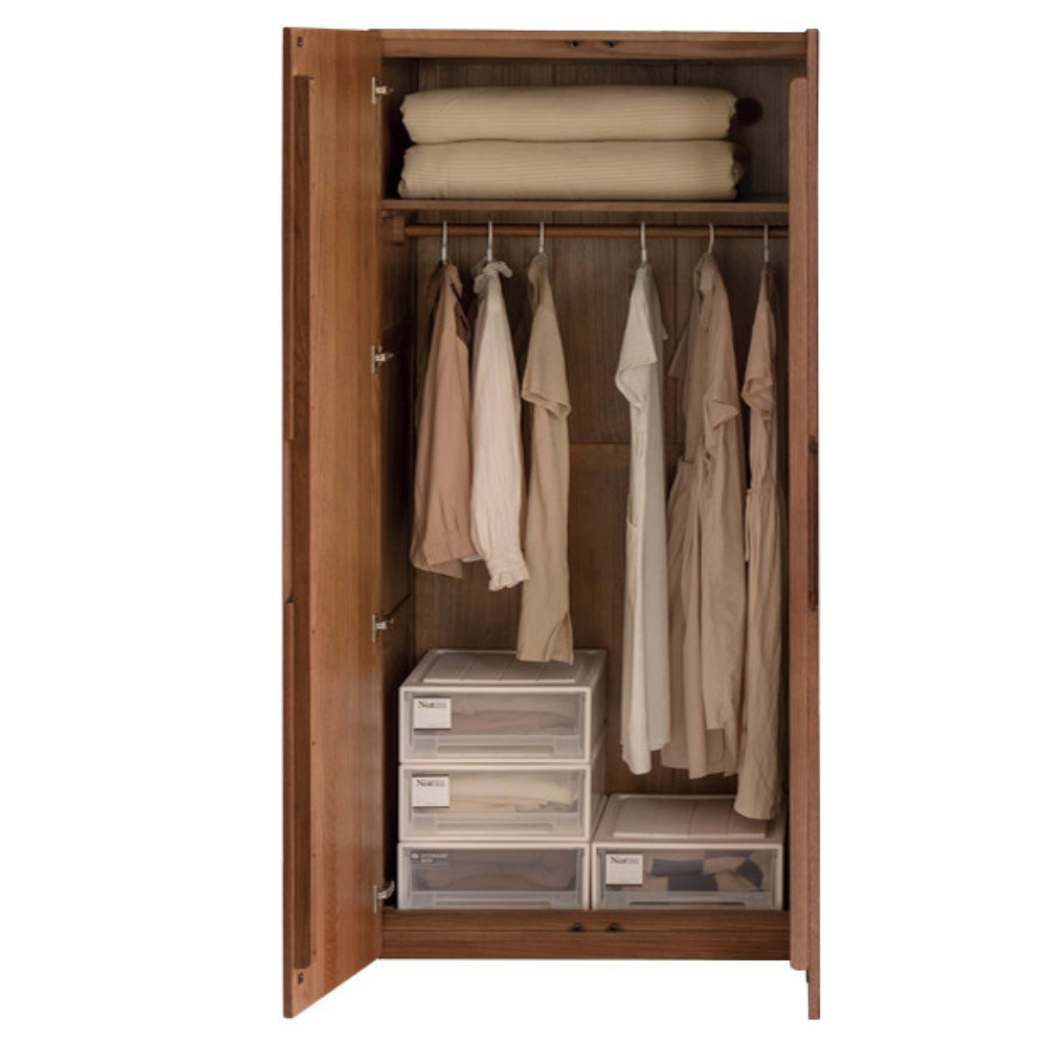 Oak Solid Wood Modern Wardrobe.