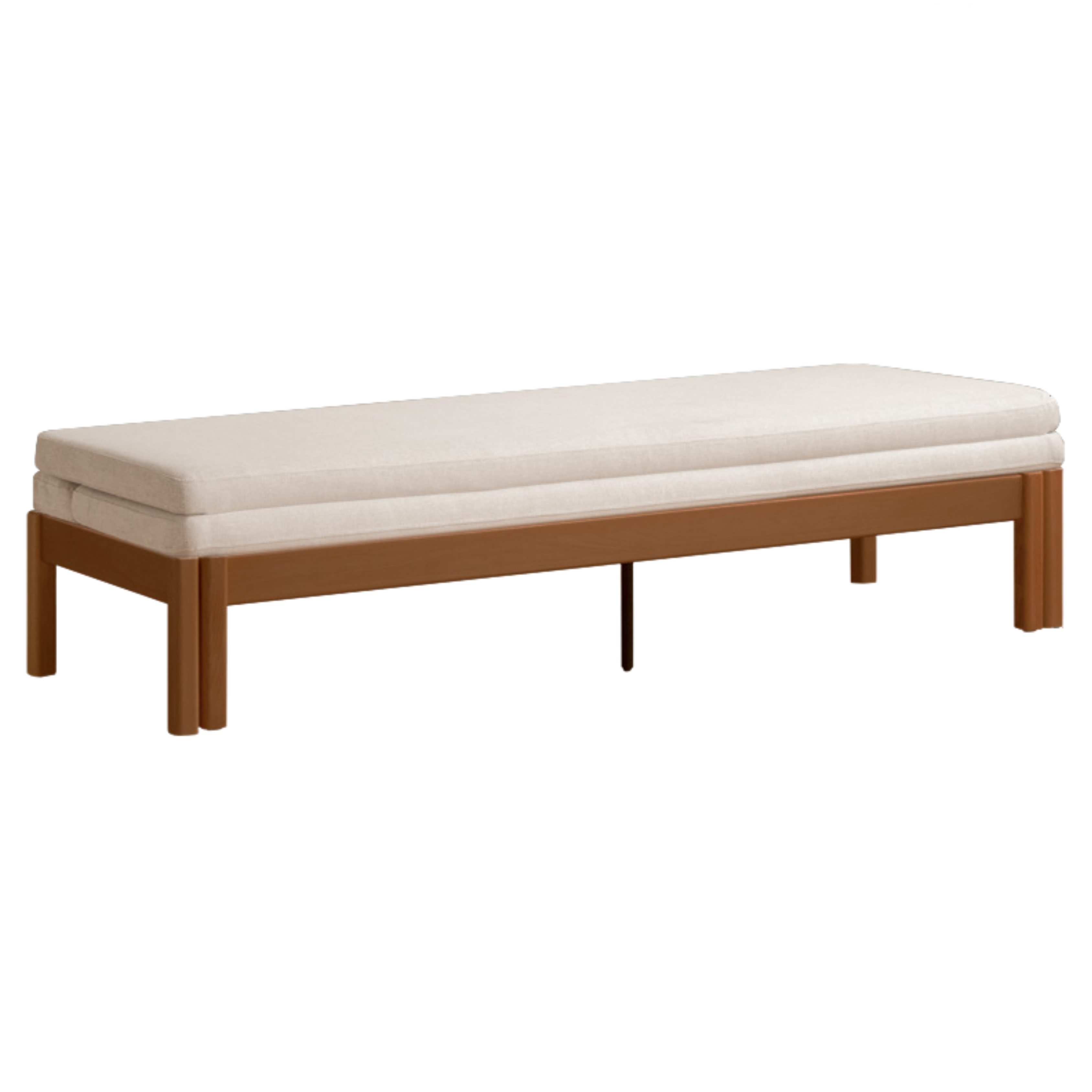 Beech Solid Wood Sofa Folding Dual Purpose Bed Sofa.