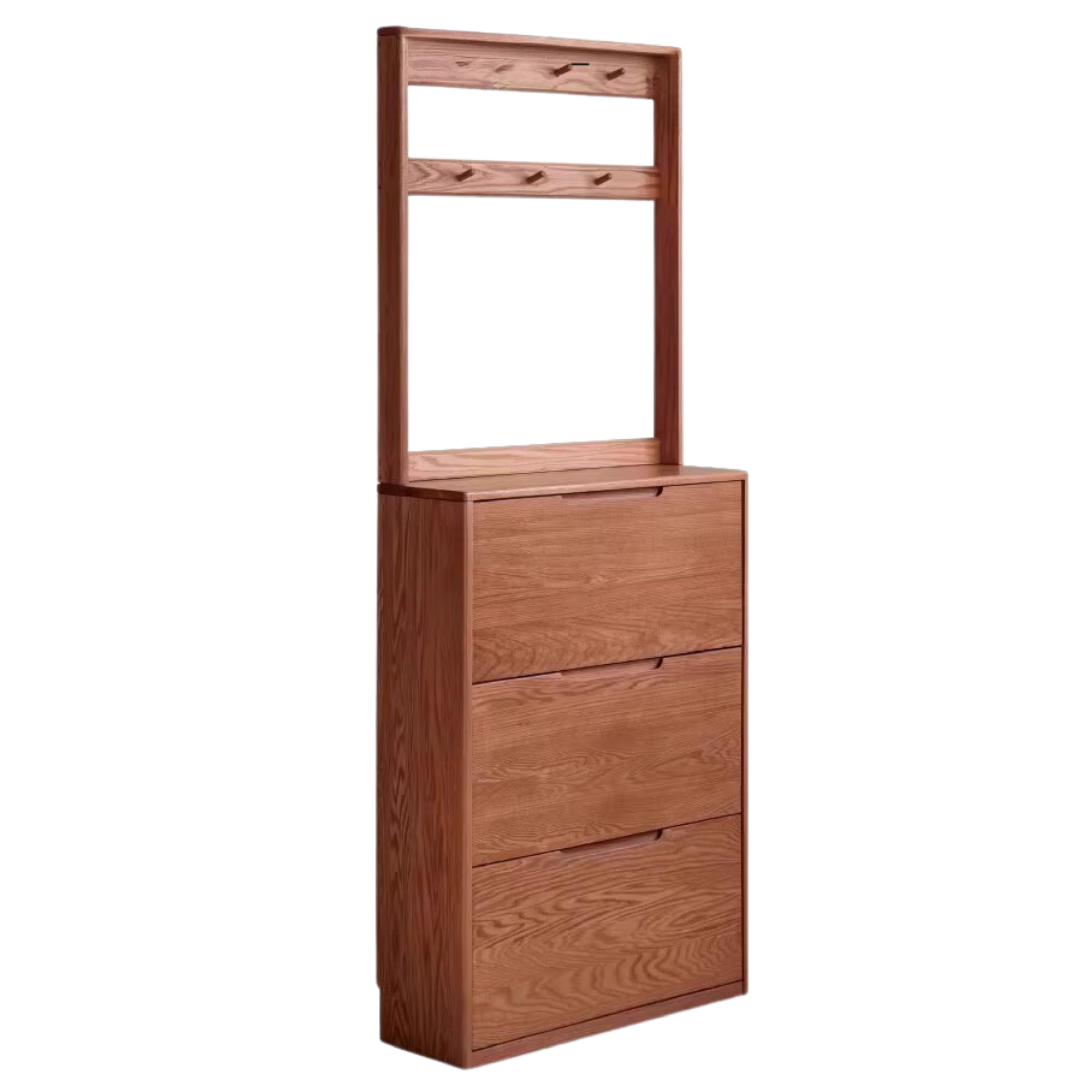 Oak, Poplar Solid Wood Ultra Thin Shoe Cabinet