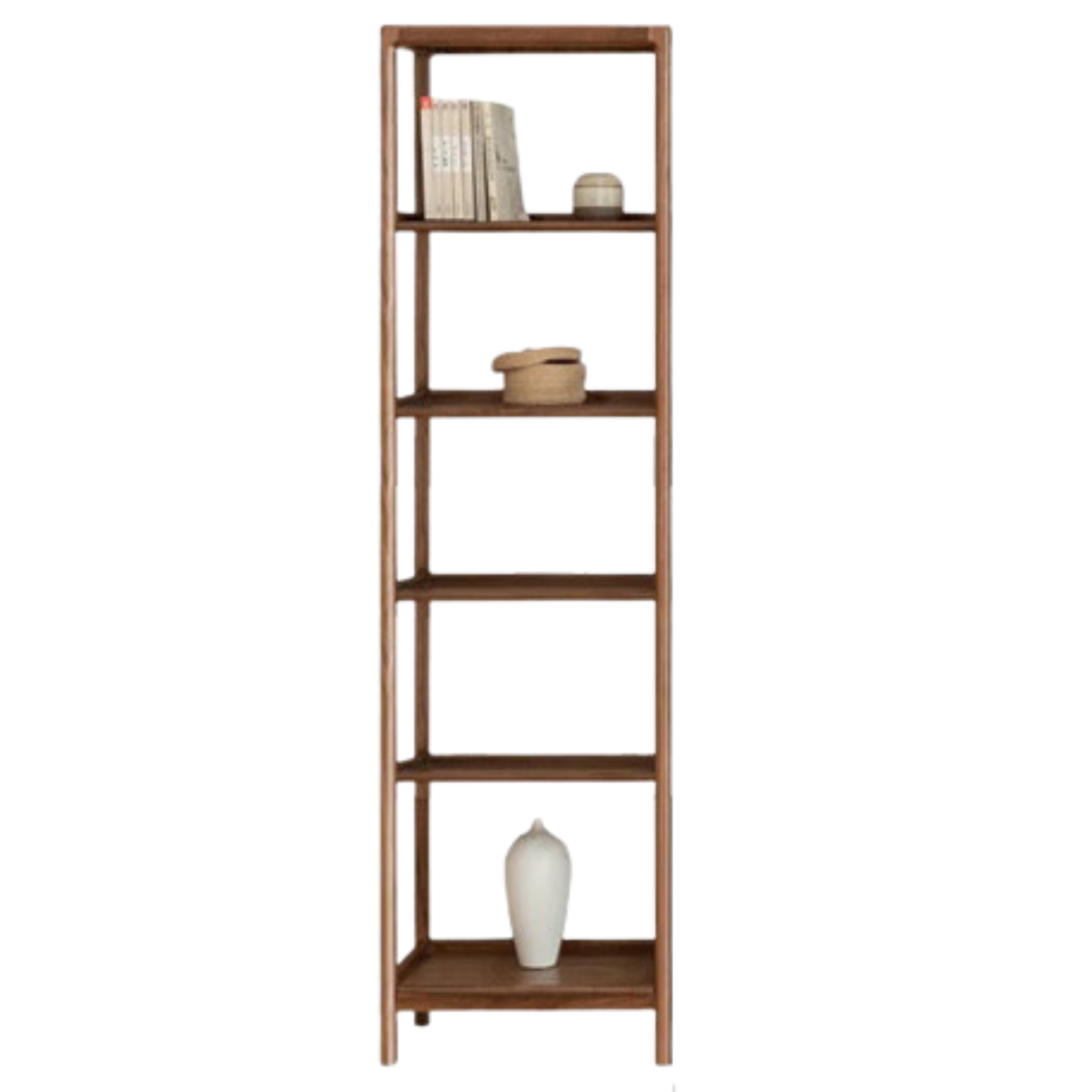 Black Walnut, Ash Solid Wood Bookshelf Combined Bookcase Display Cabinet Wall Shelf