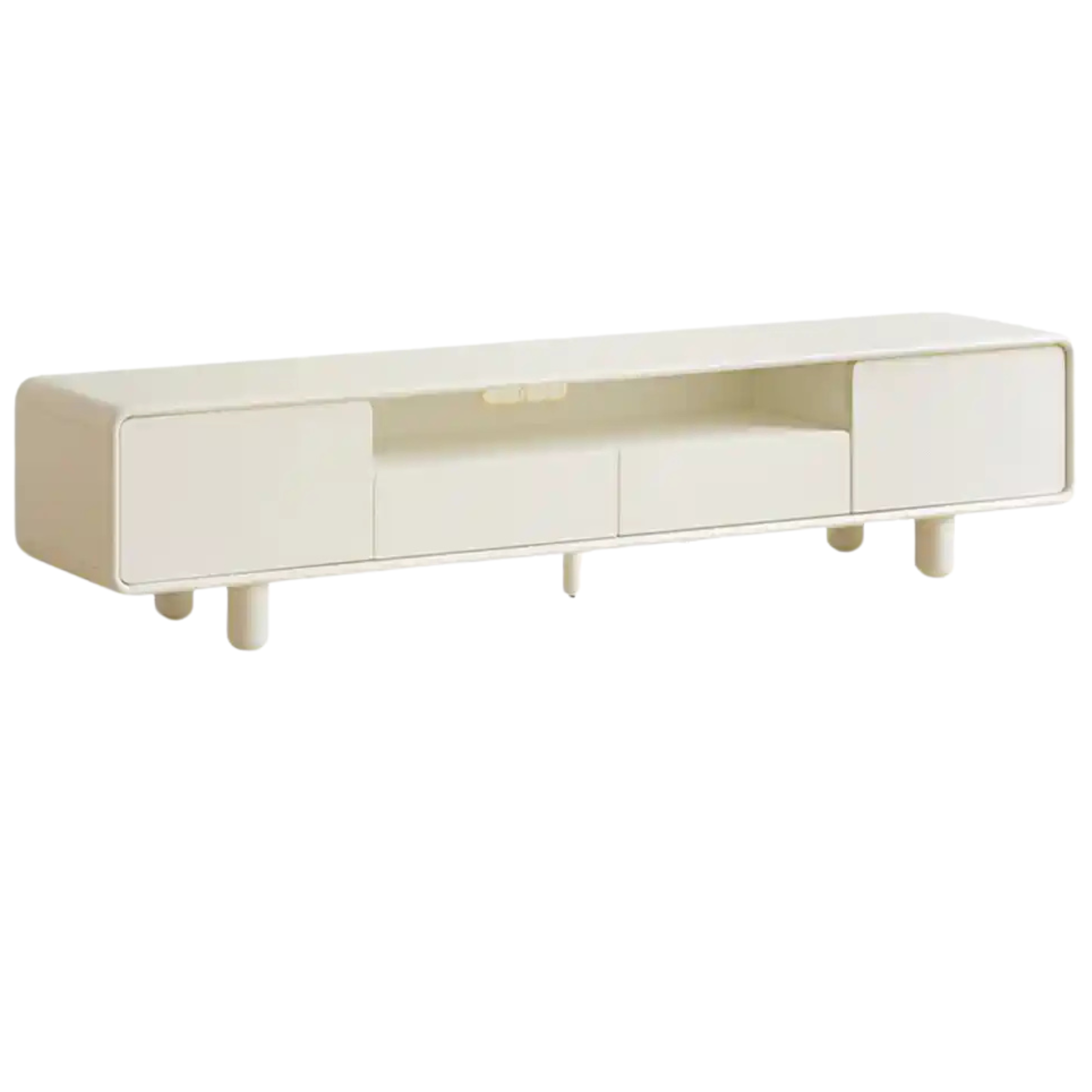 Rubber Solid wood French Cream Style TV Cabinet.