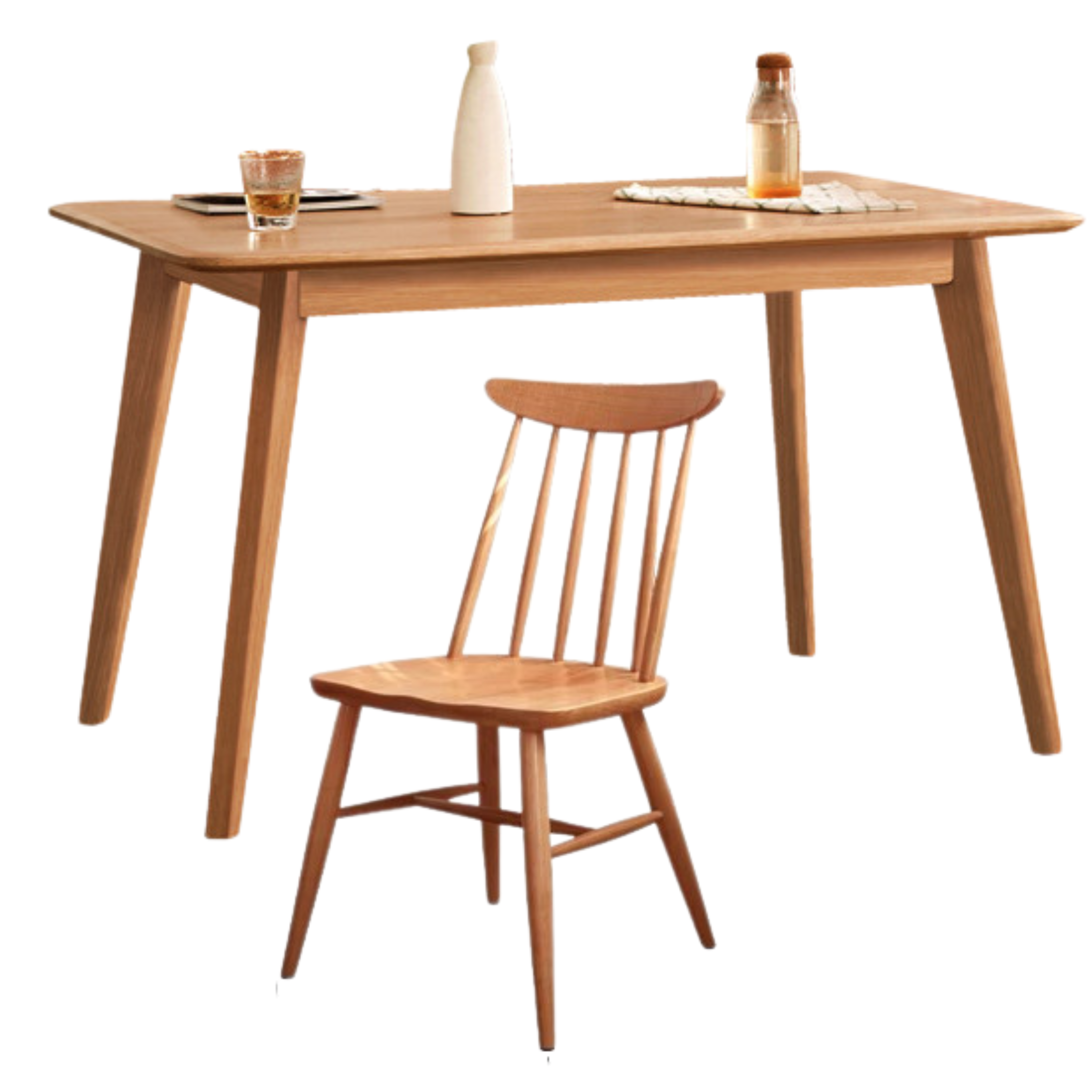 Poplar, Cherry Solid Wood Vintage Dining Table