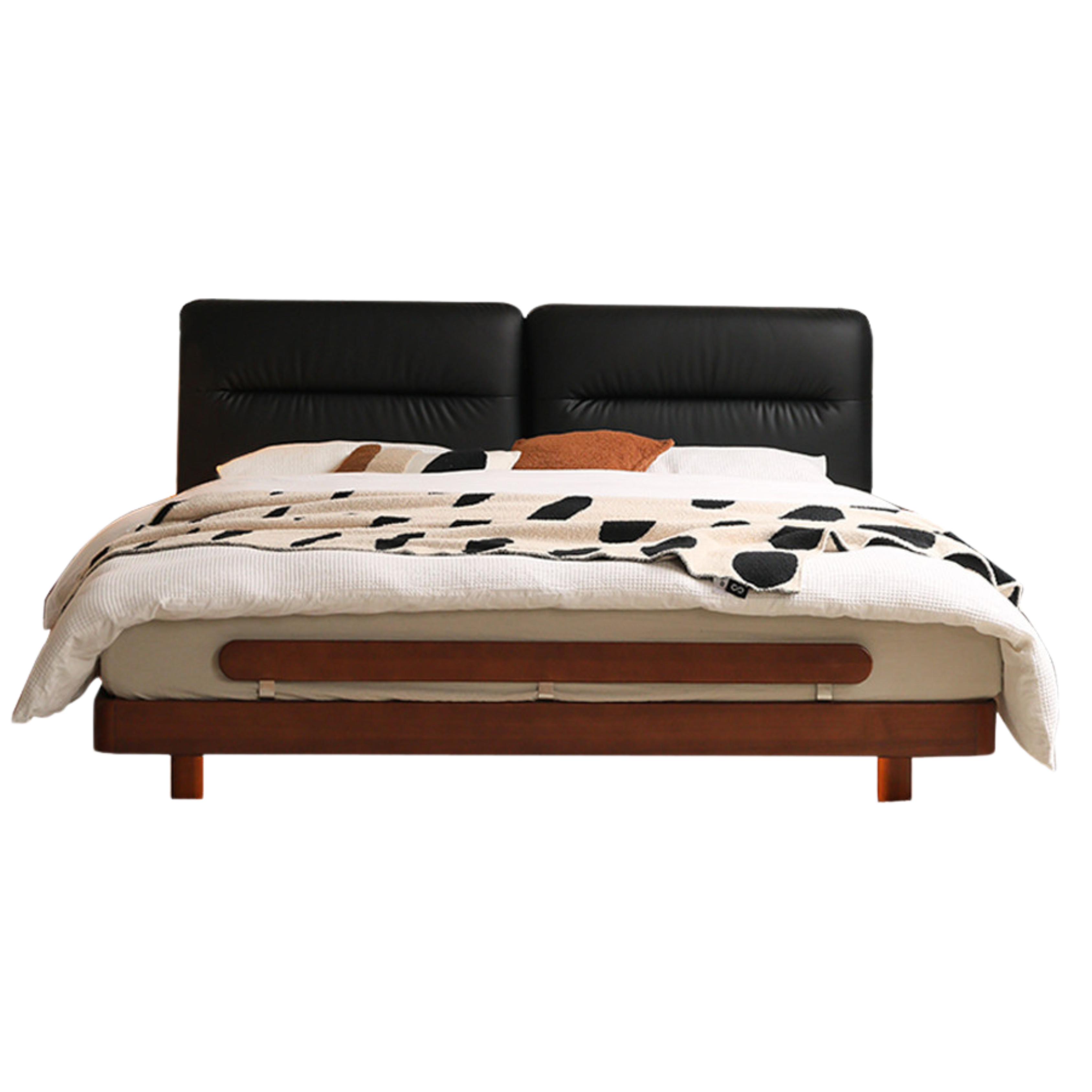 Poplar, Oak solid wood vintage soft retro bed