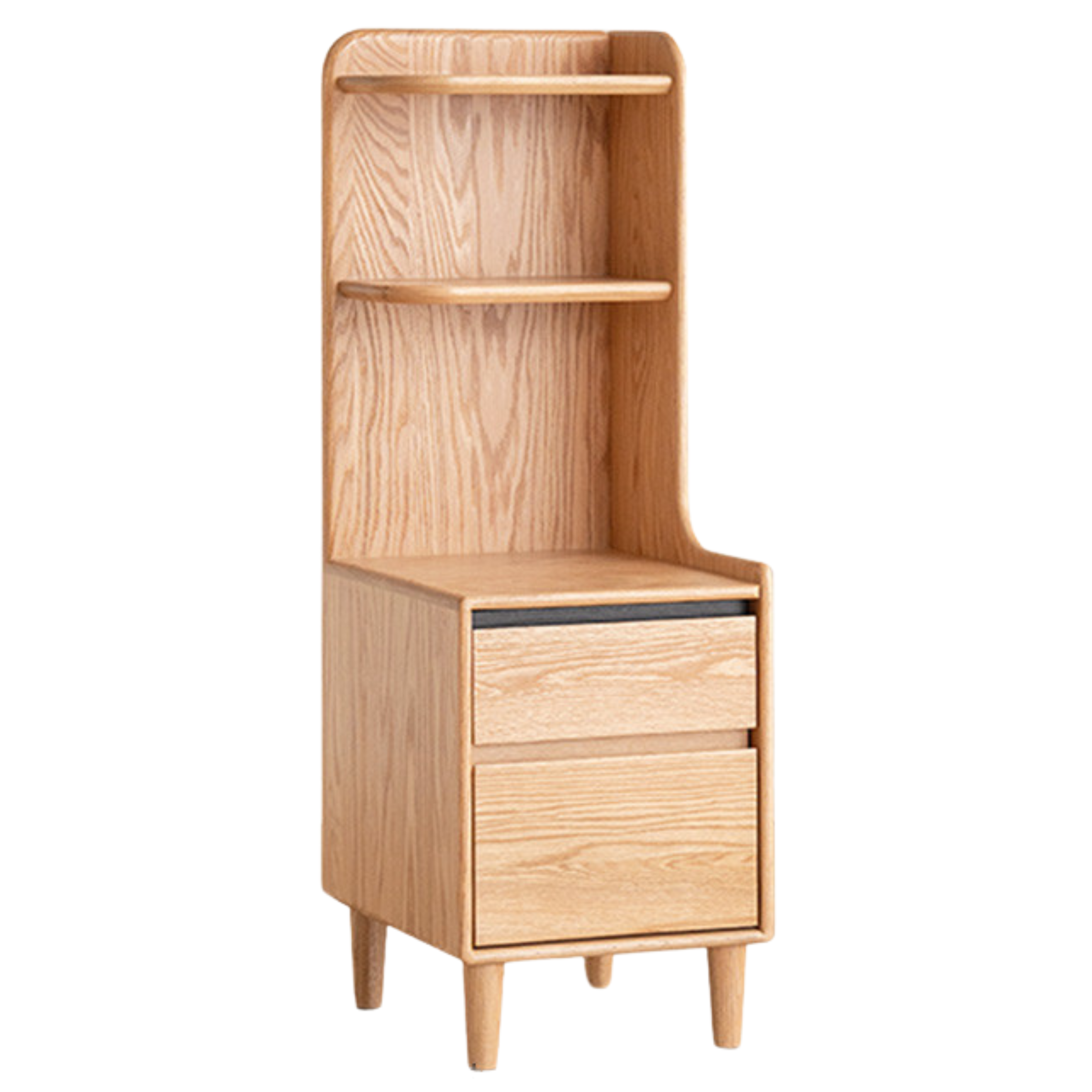 Oak Solid Wood Modern Nightstand.