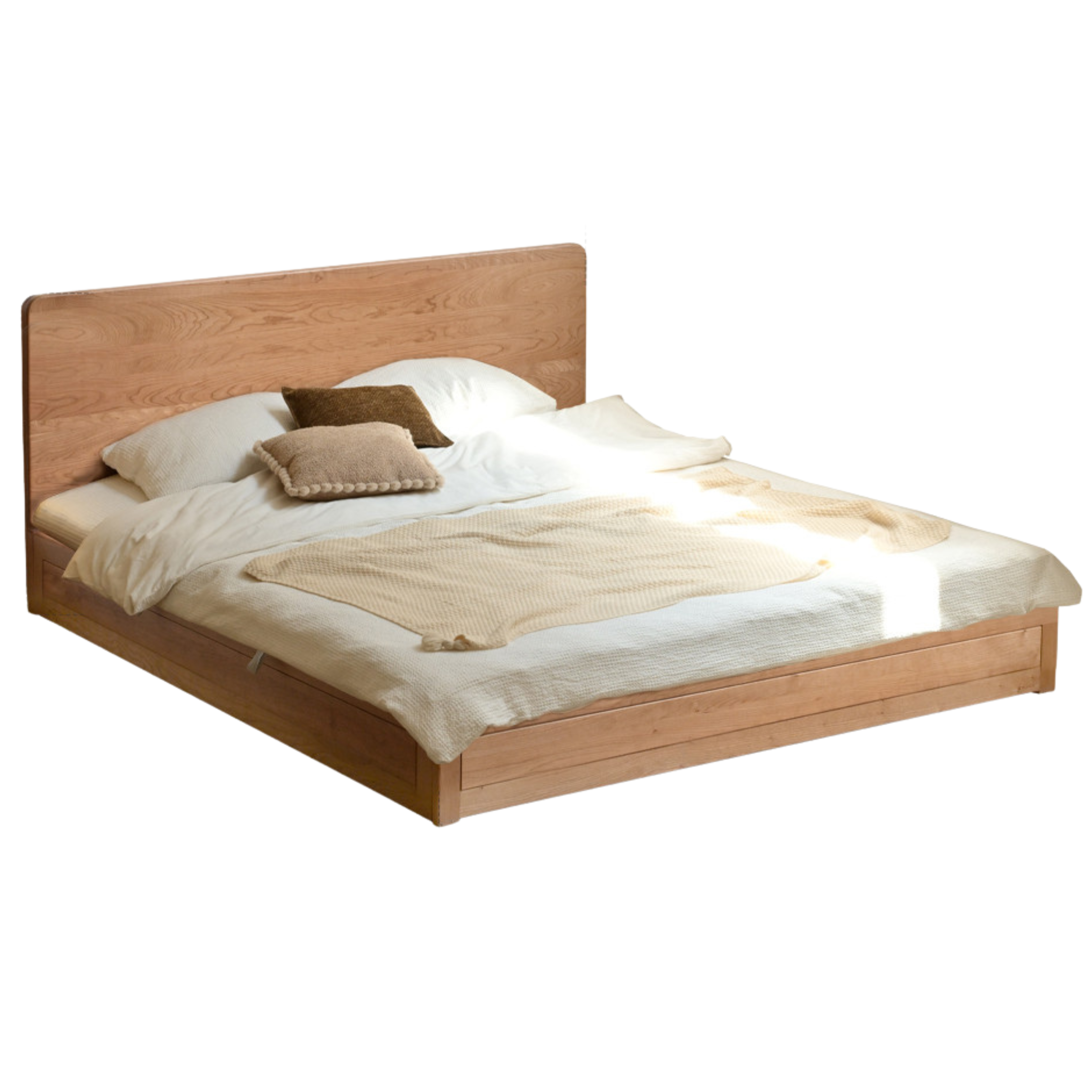 Cherry Solid Wood Box Bed