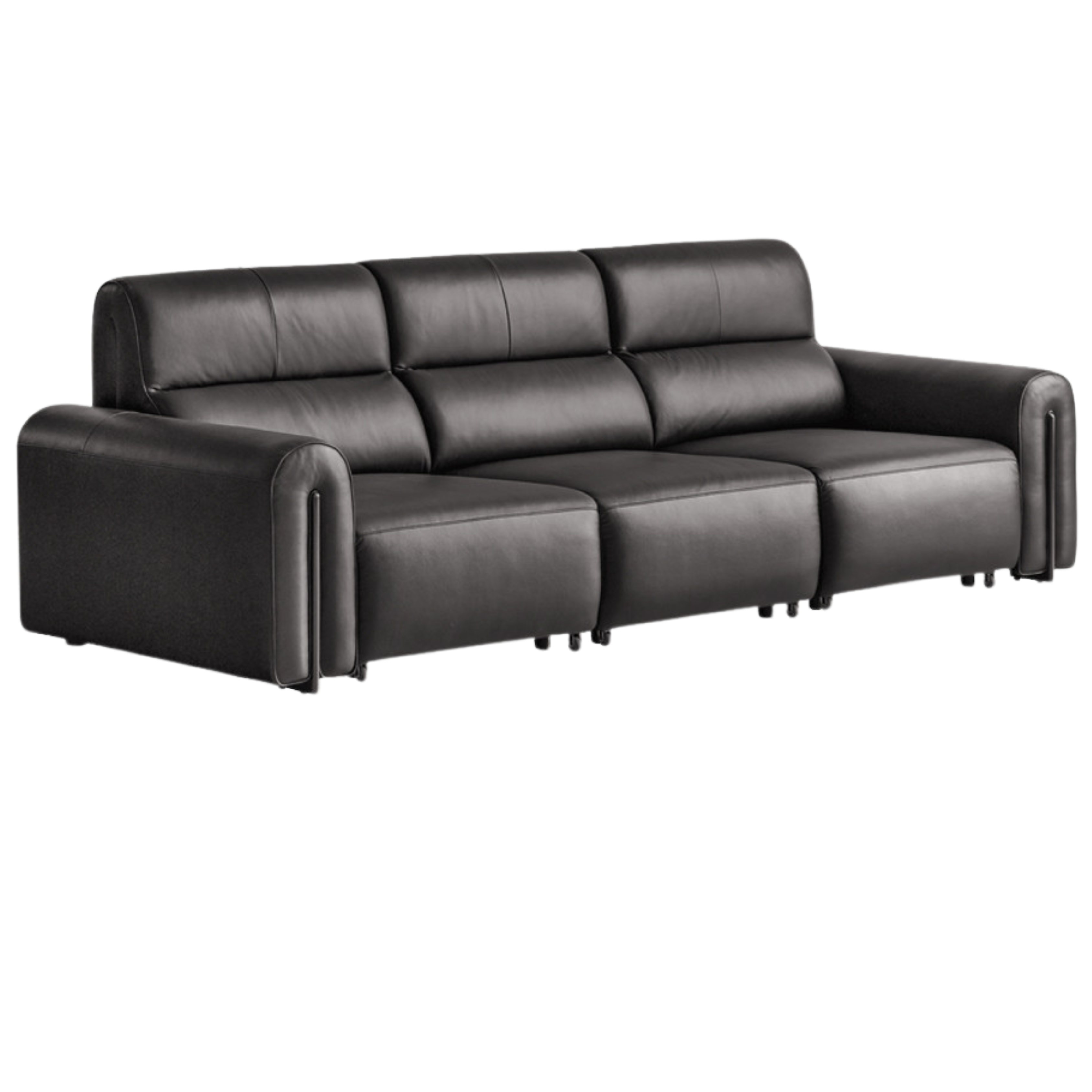 Genuine leather Sofa Bed Italian Light Luxury.