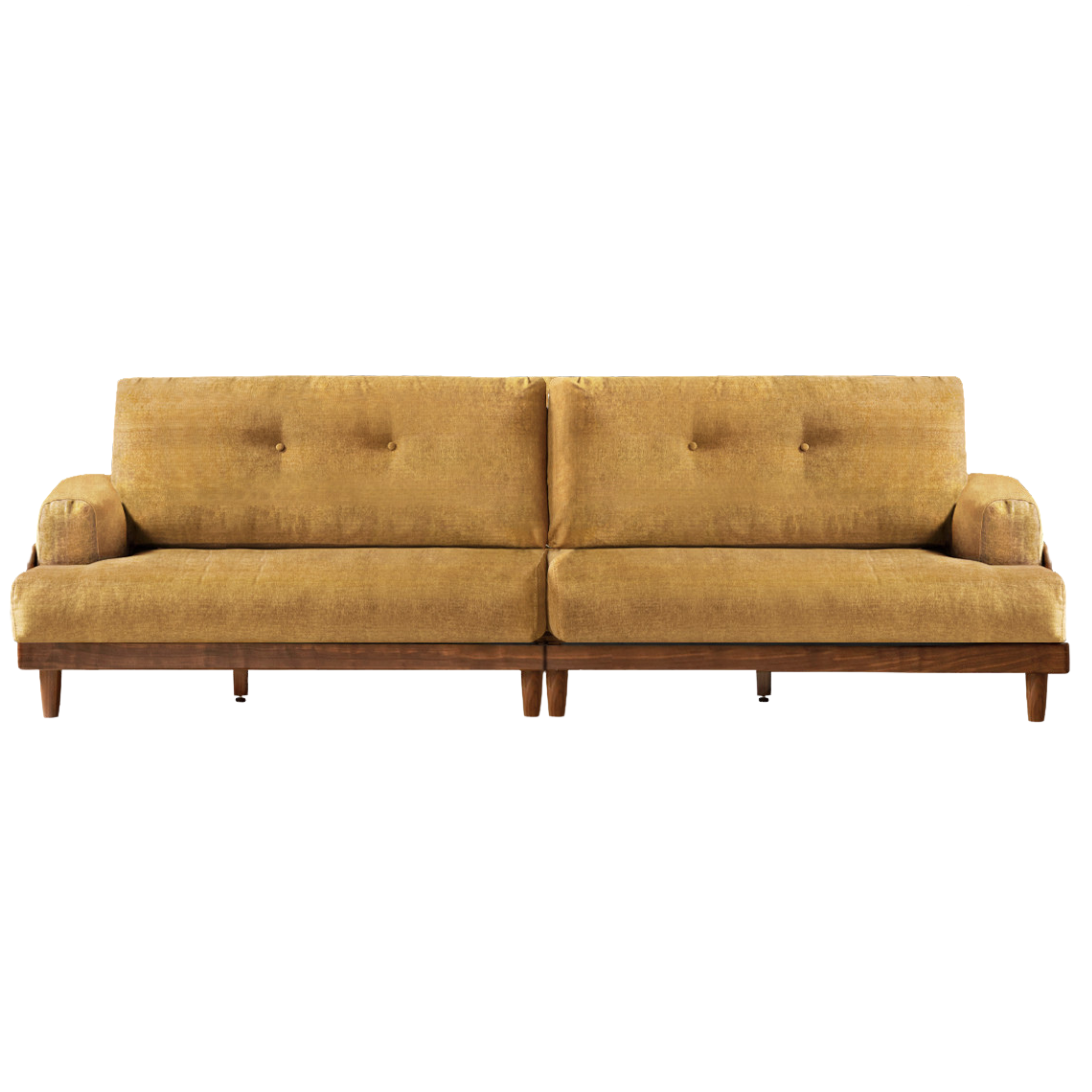 Black Walnut Solid Wood Leather, Fabric Sofa Modern