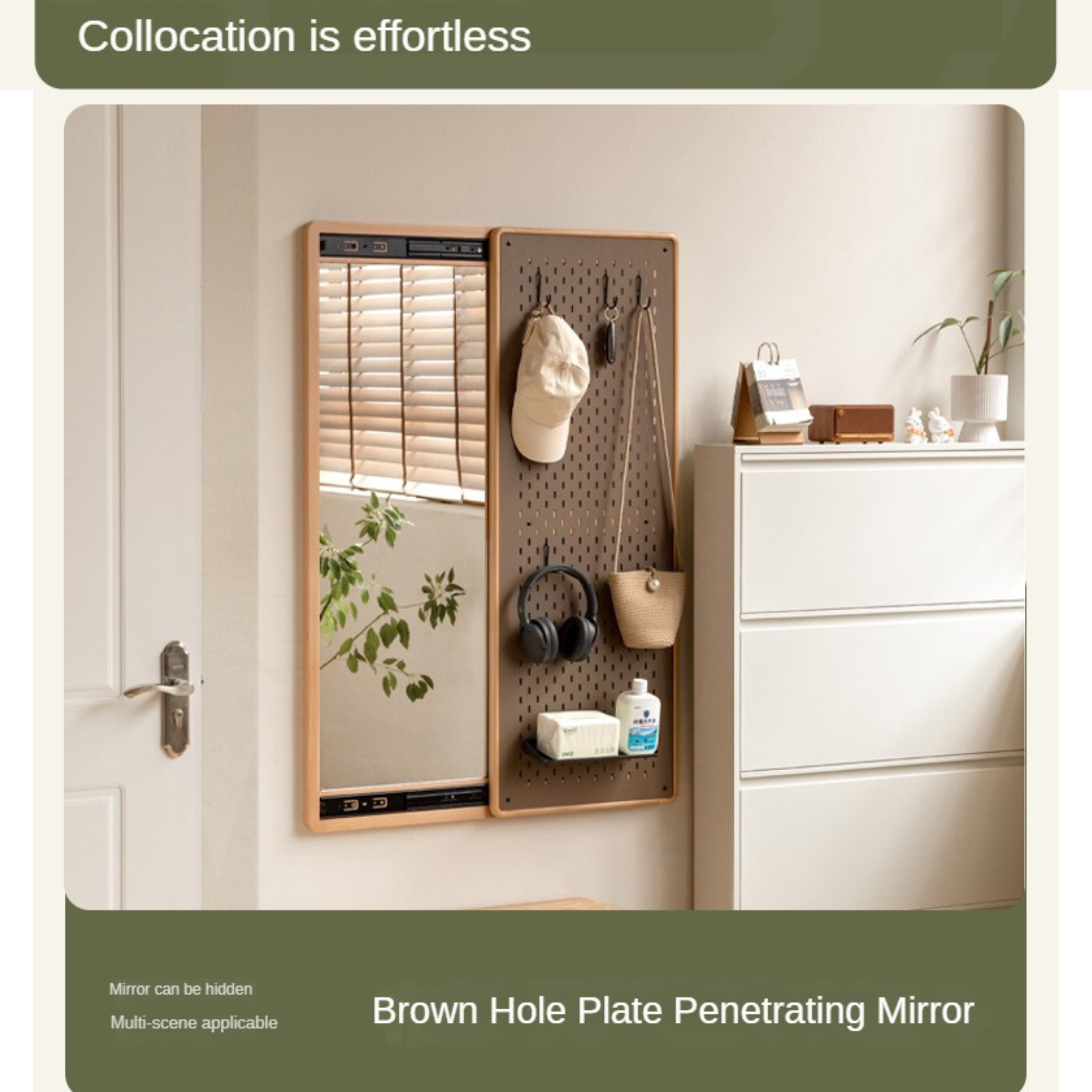 Oak Solid Wood Modern Nine Drawer Cabinet