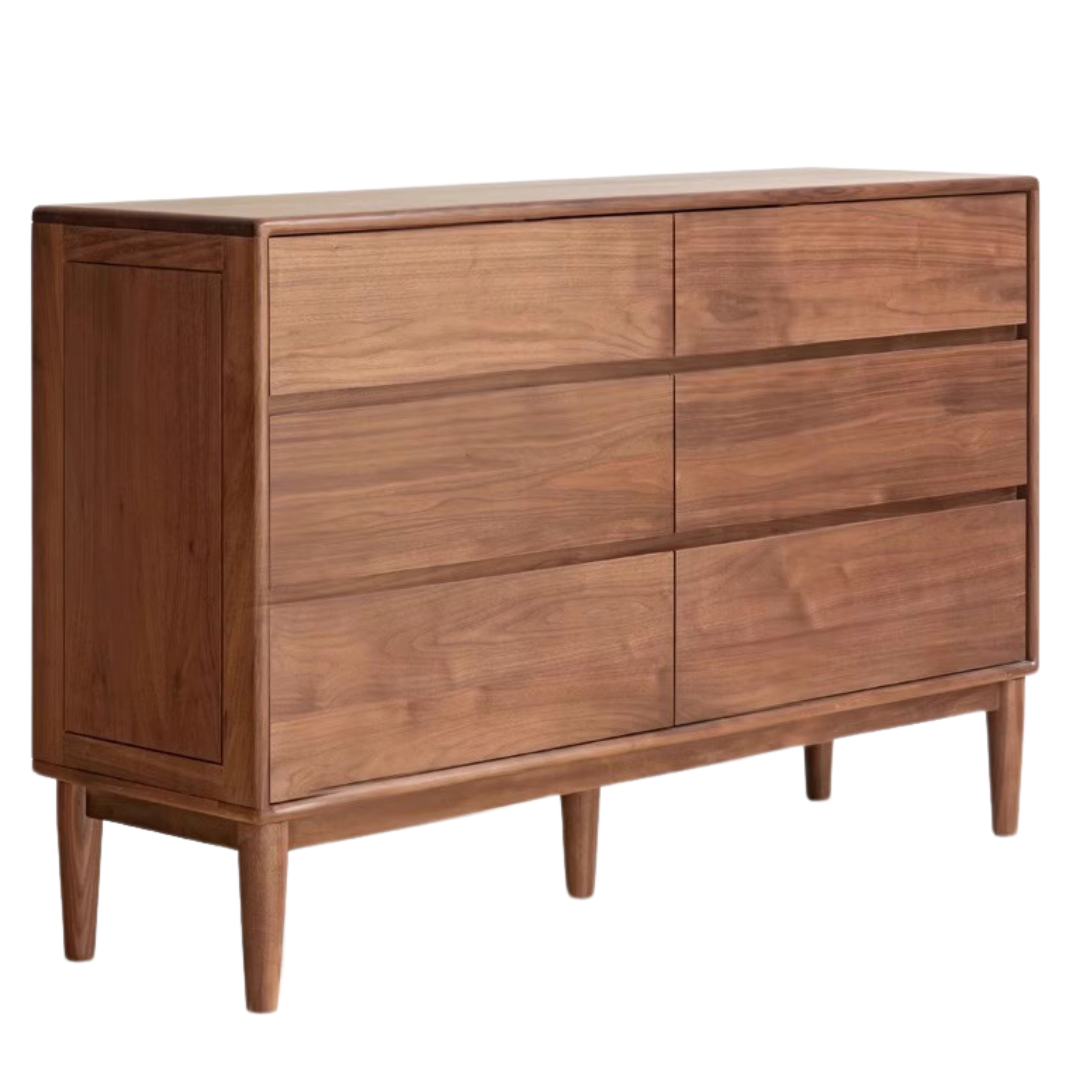 Black Walnut, Ash Solid Wood Chest of Drawers