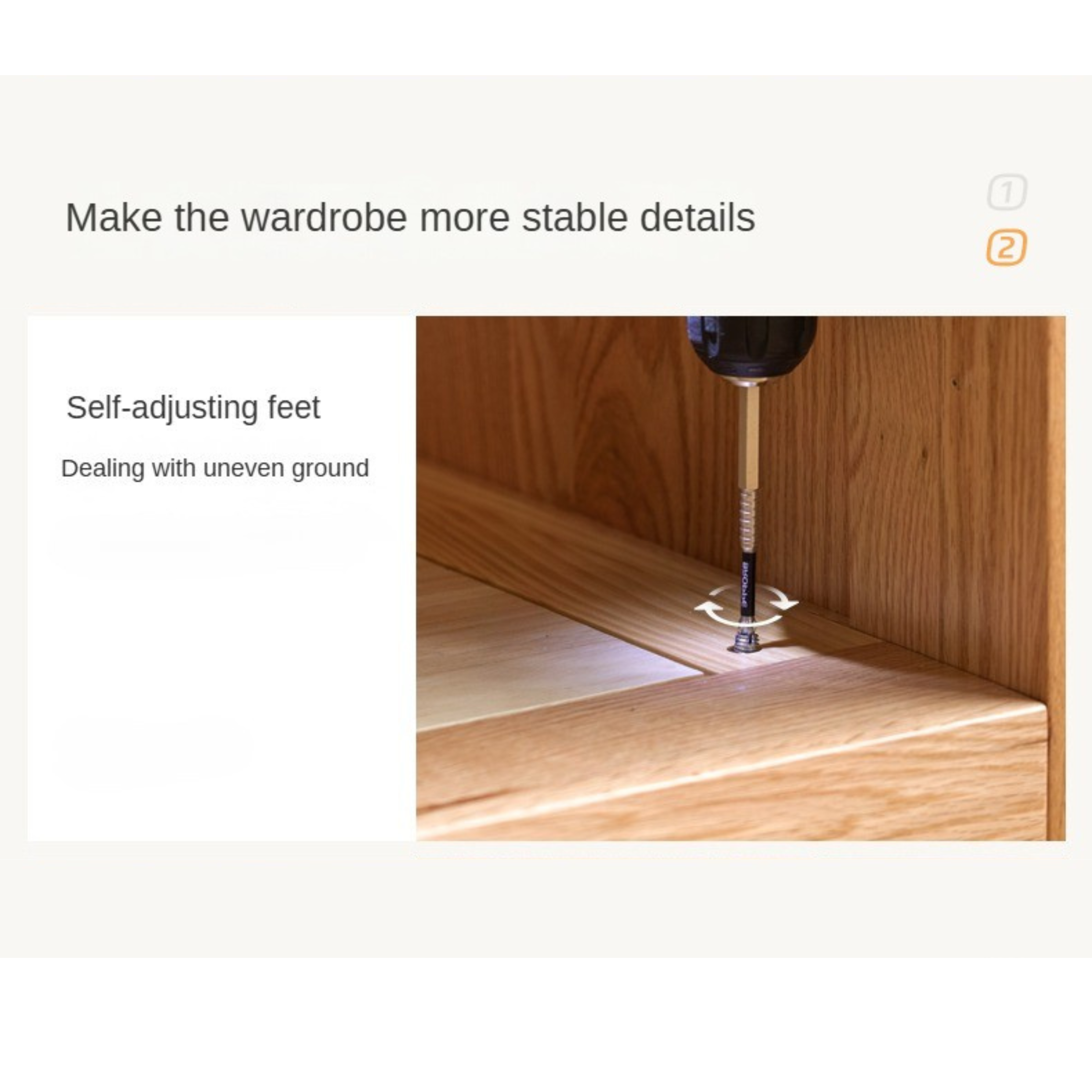 Oak Solid Wood Locker Modern Wardrobe.