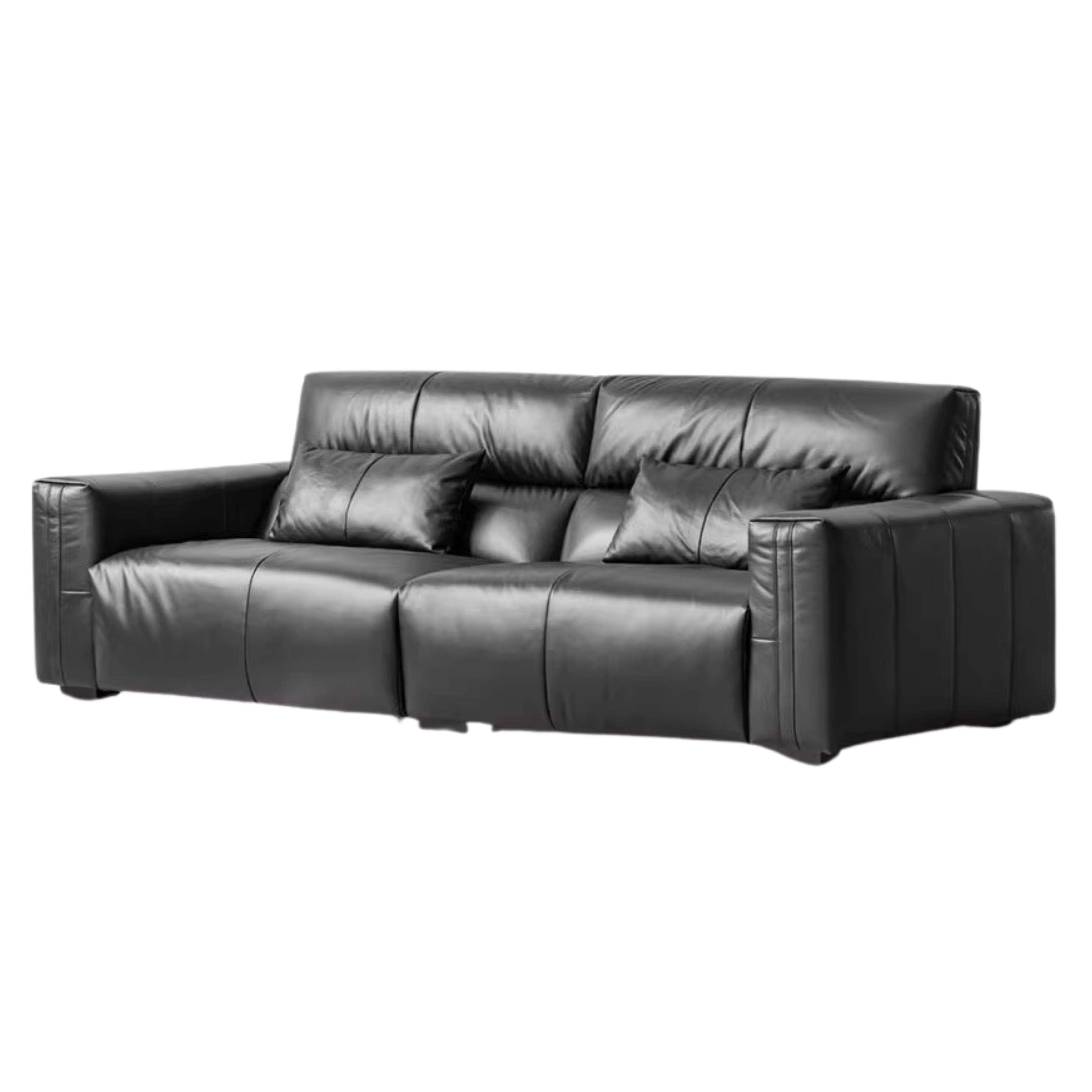 Genuine Leather Sofa Italian Top Layer Cowhide Down Sofa.