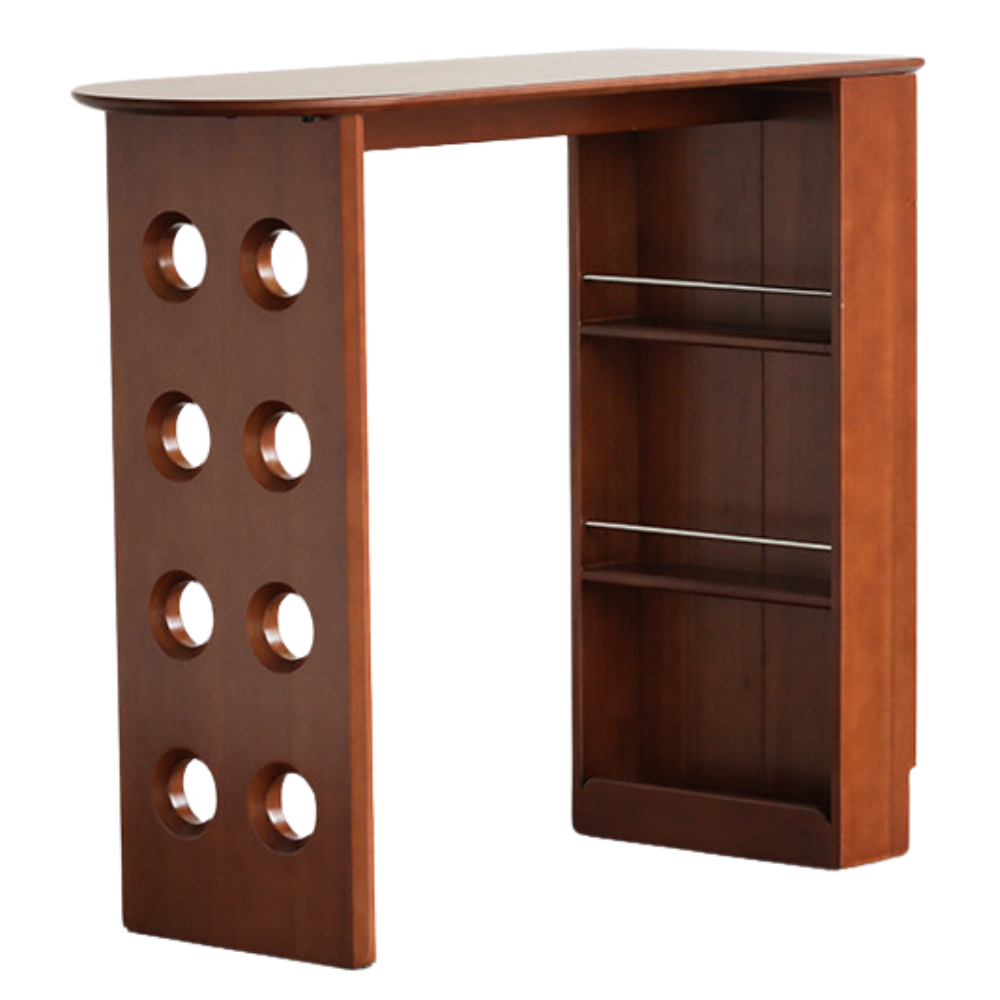 Poplar Solid Wood Restaurant Medieval Style High Bar Table