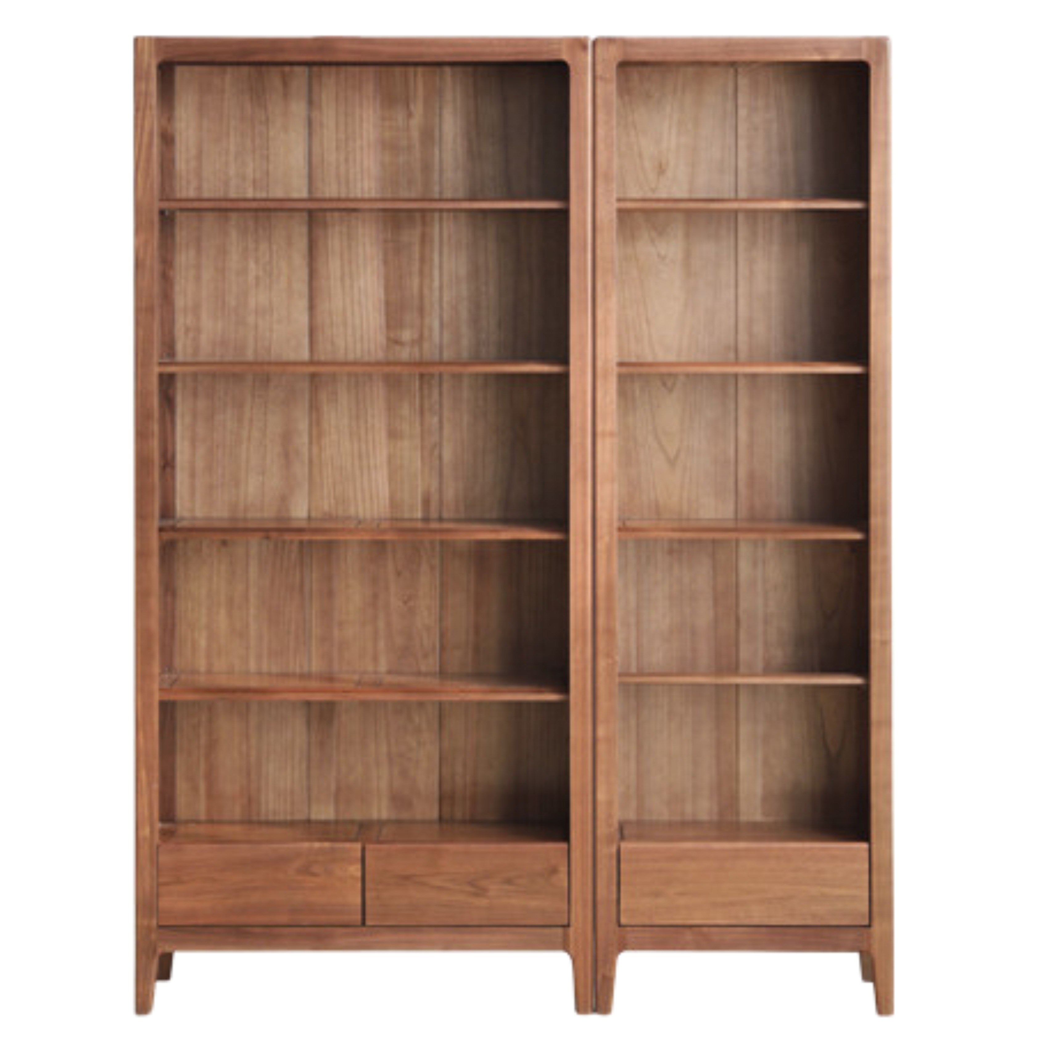 Black Walnut, Ash Solid Wood Bookcase Free Combination Bookshelf