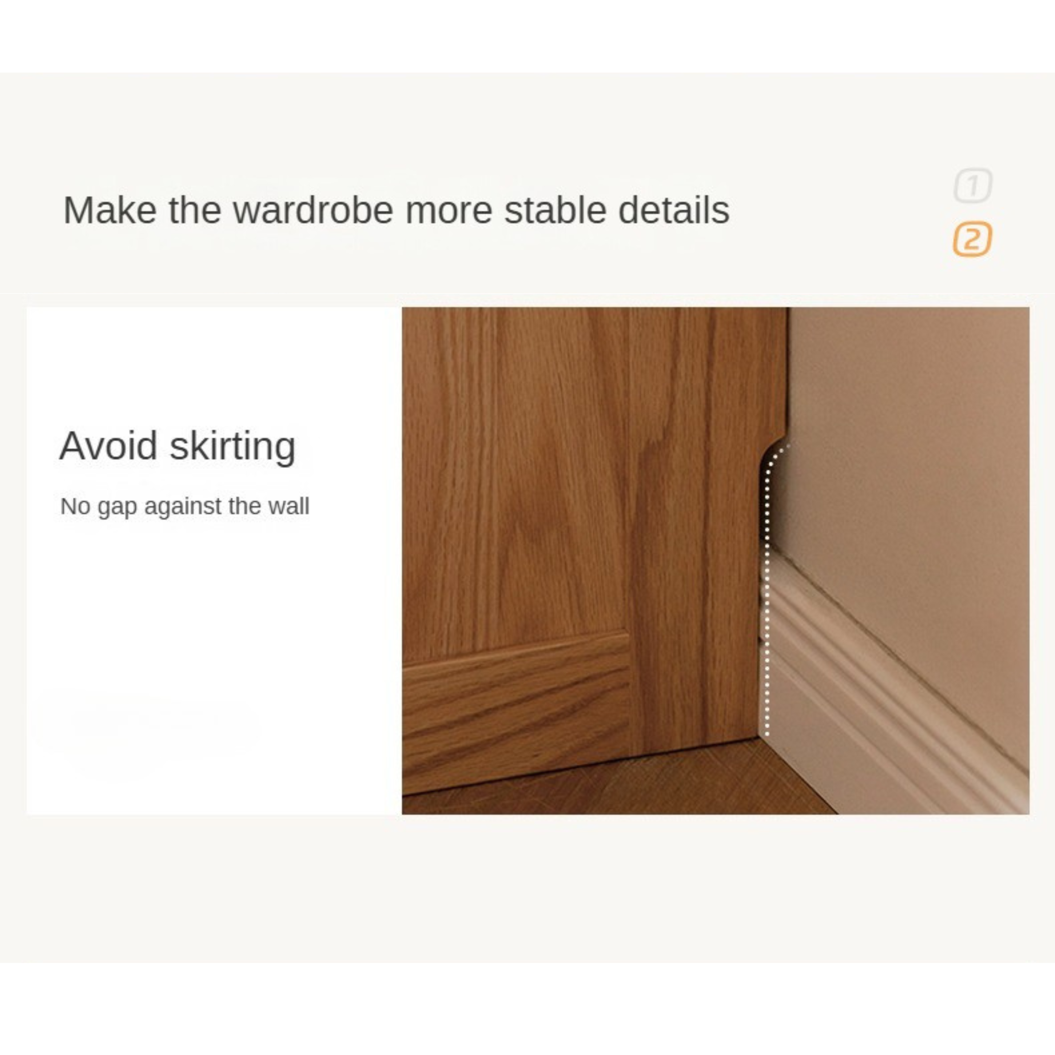 Oak Solid Wood Locker Modern Wardrobe.