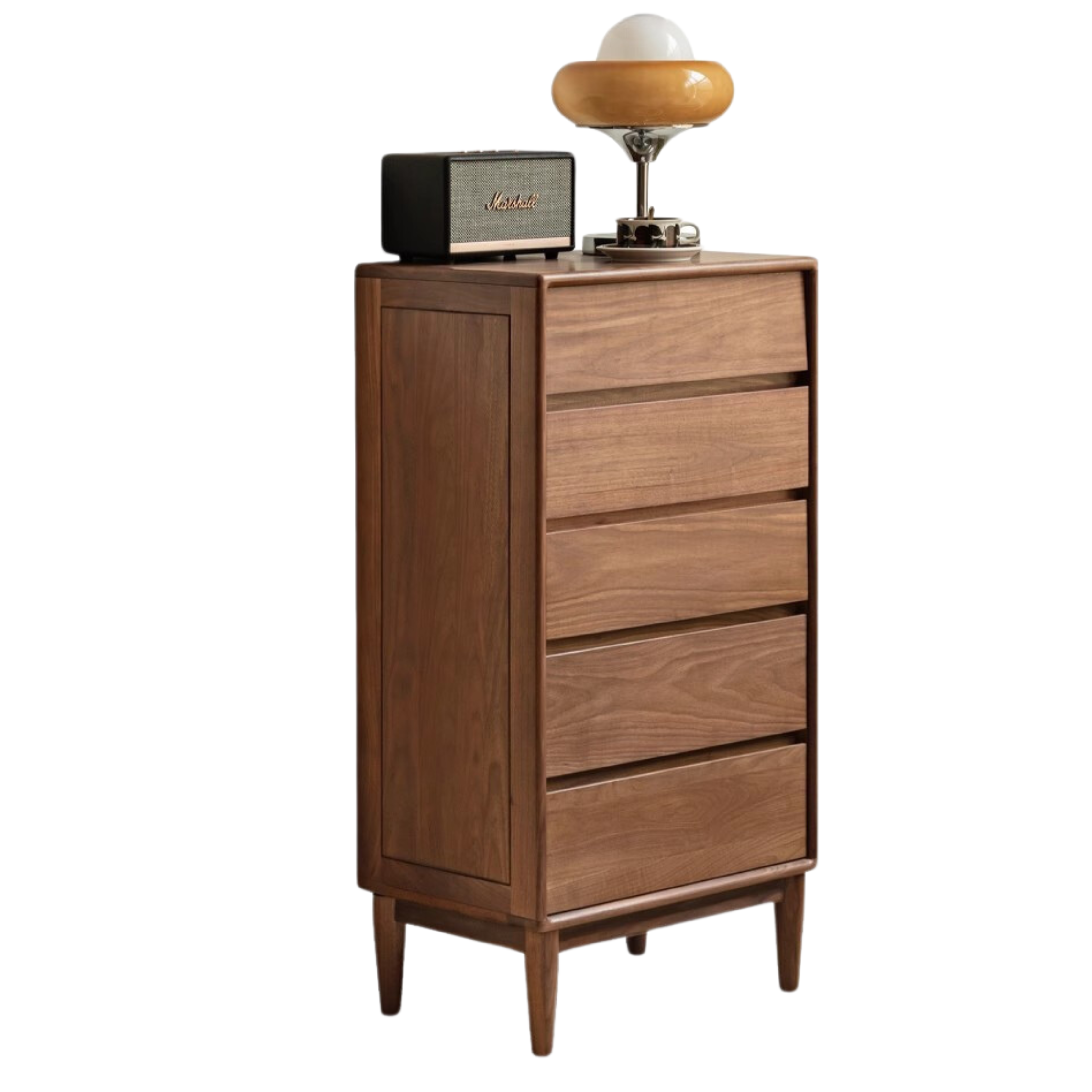 Black Walnut, Ash Solid Wood Chest of Drawers