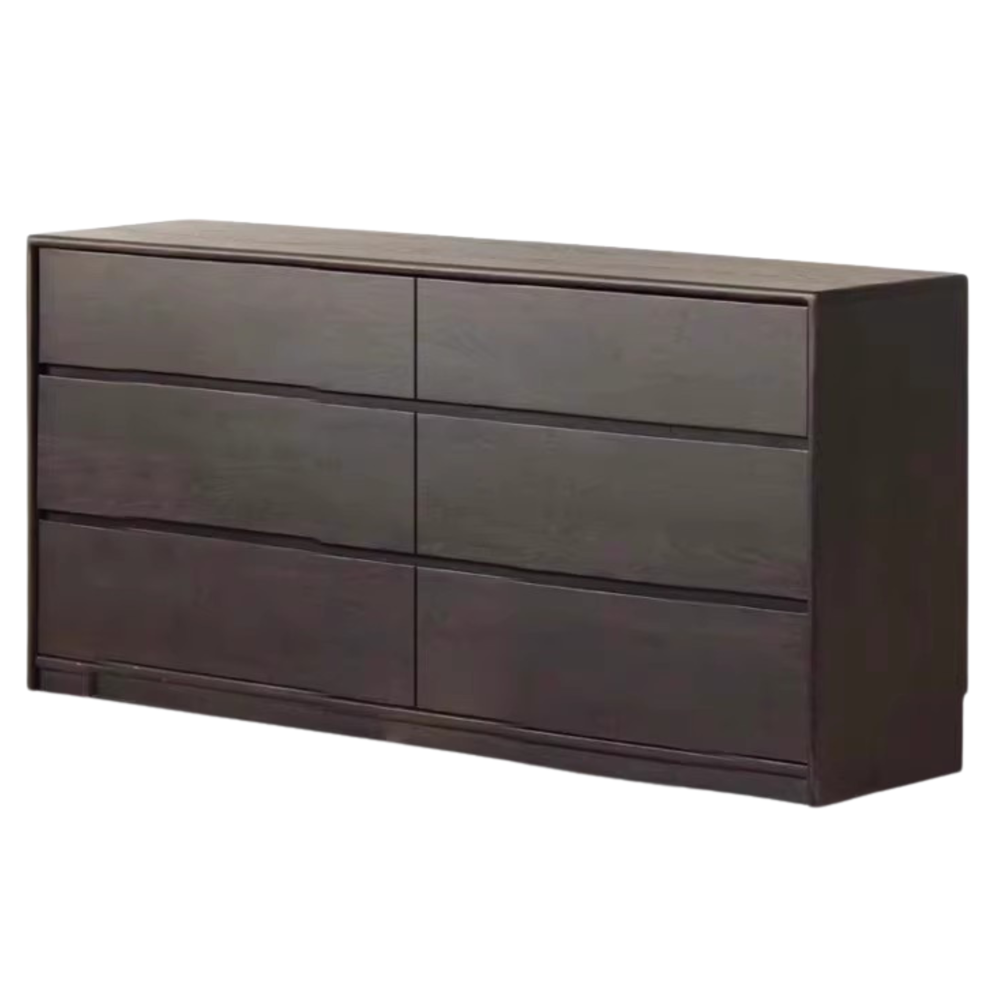 Oak Solid Wood Black Chest of Drawers