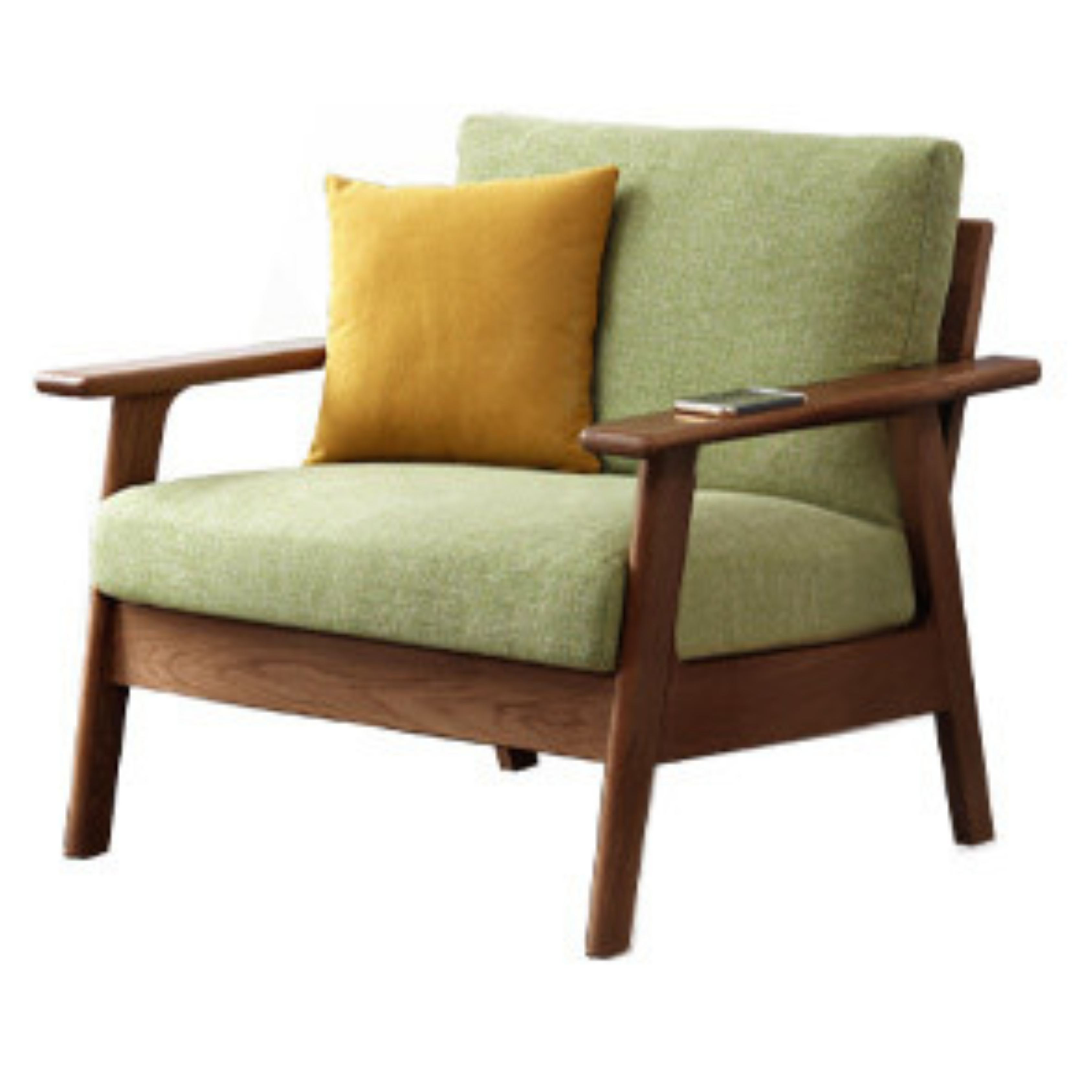 Oak Solid Wood Fabric Sofa 3 colors.