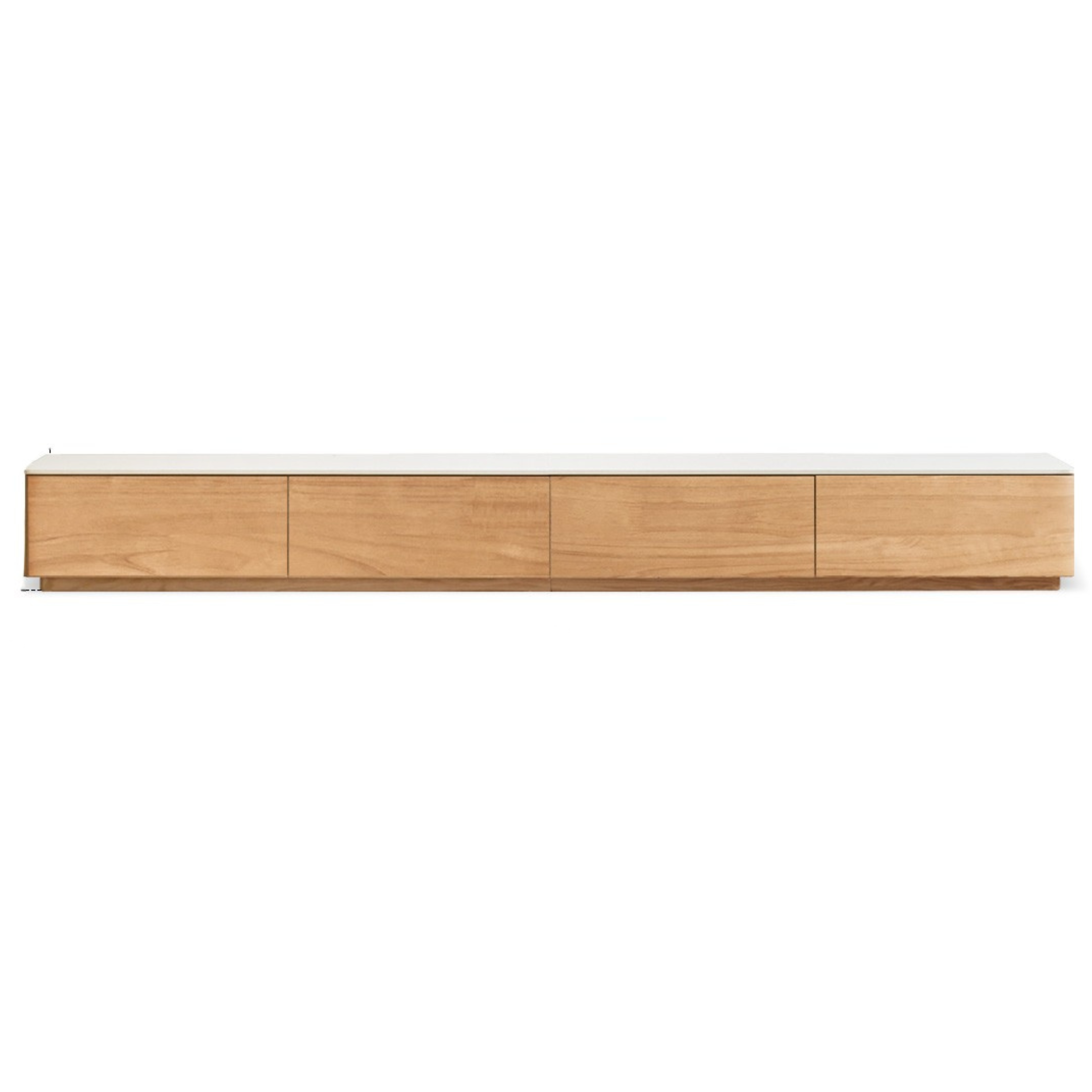 Oak, Rubber wood Solid Wood Modern Rock Slab Floor TV Cabinet