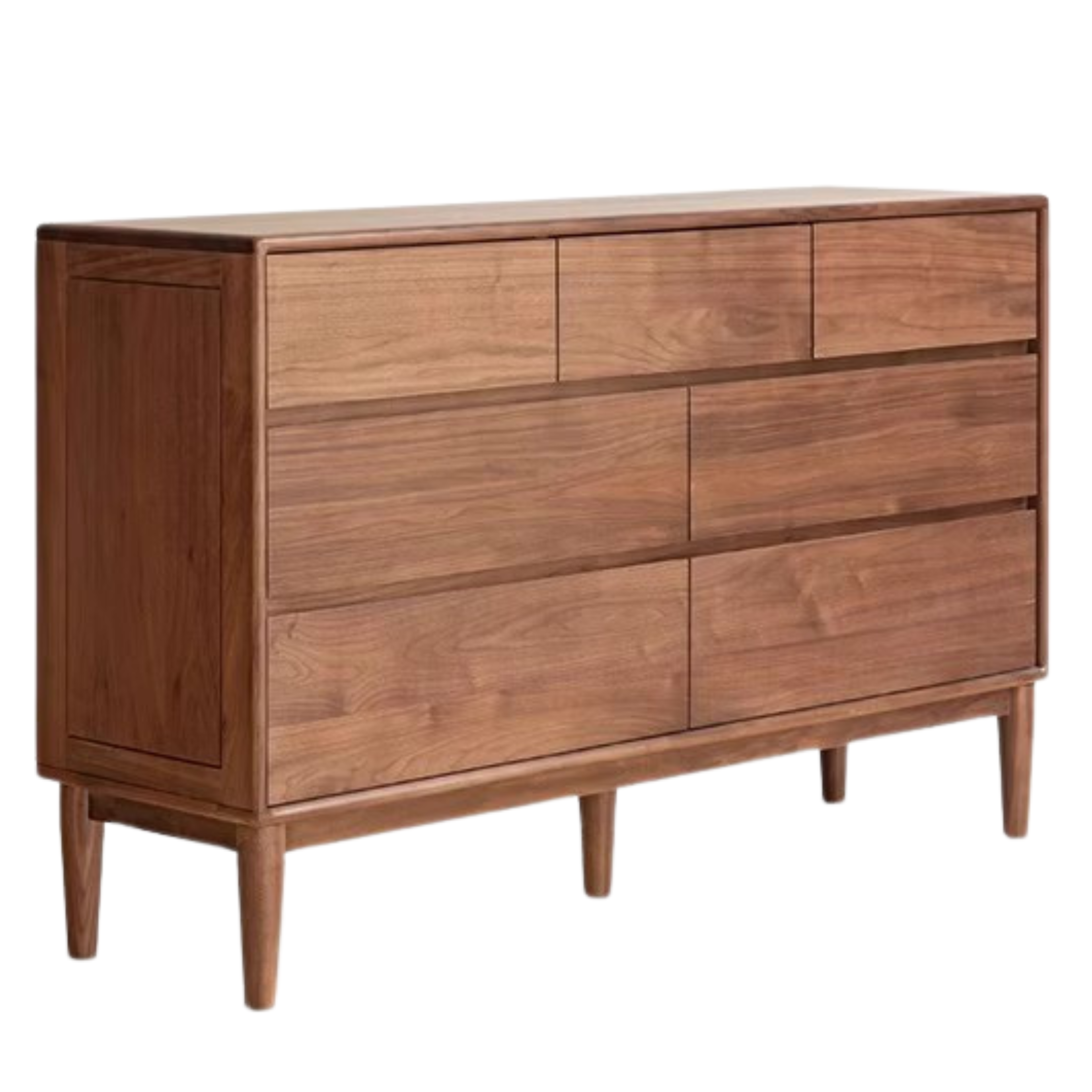 Black Walnut, Ash Solid Wood Chest of Drawers