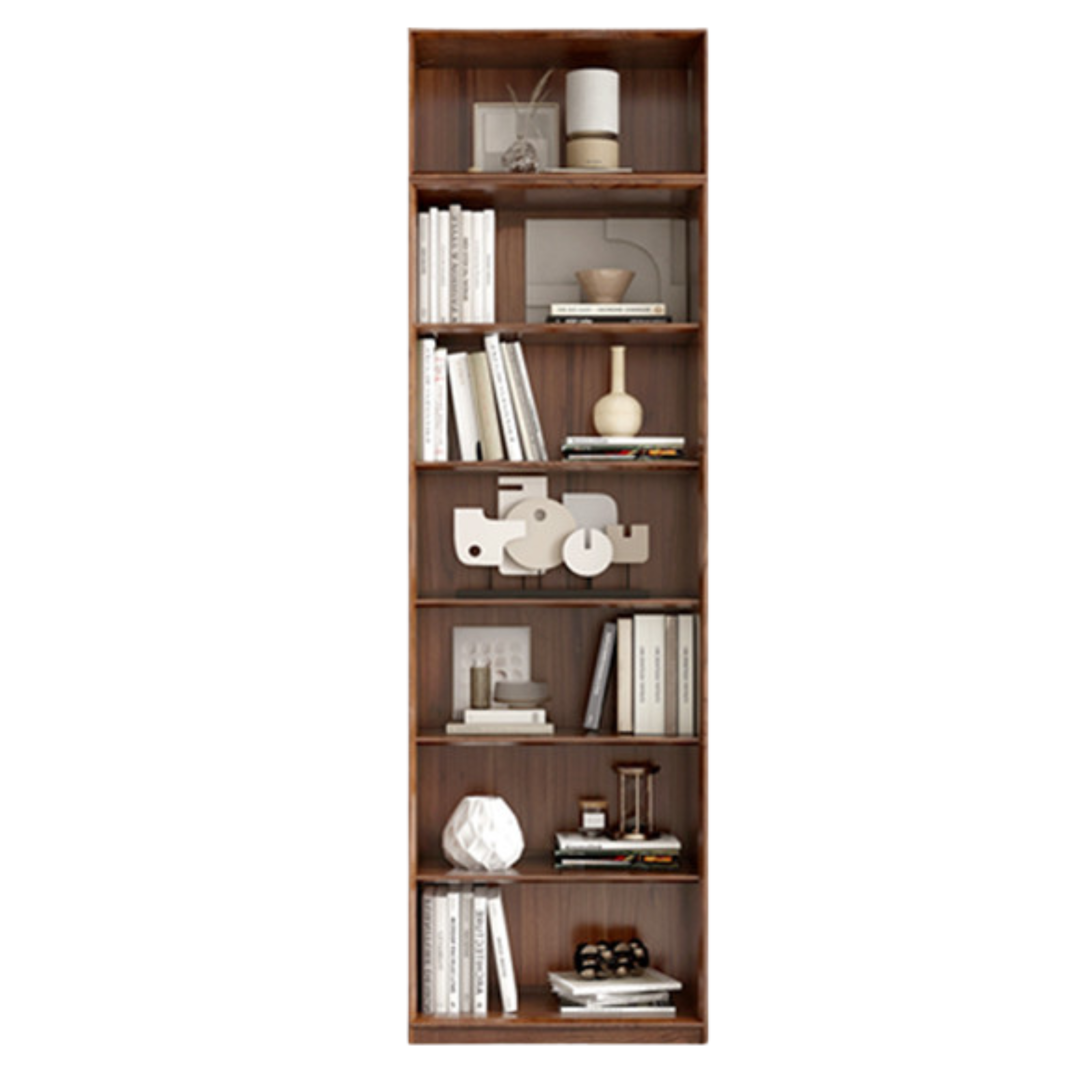 Oak Solid Wood Dust-Proof Glass Door Wall Floor-To-Ceiling Bookshelf