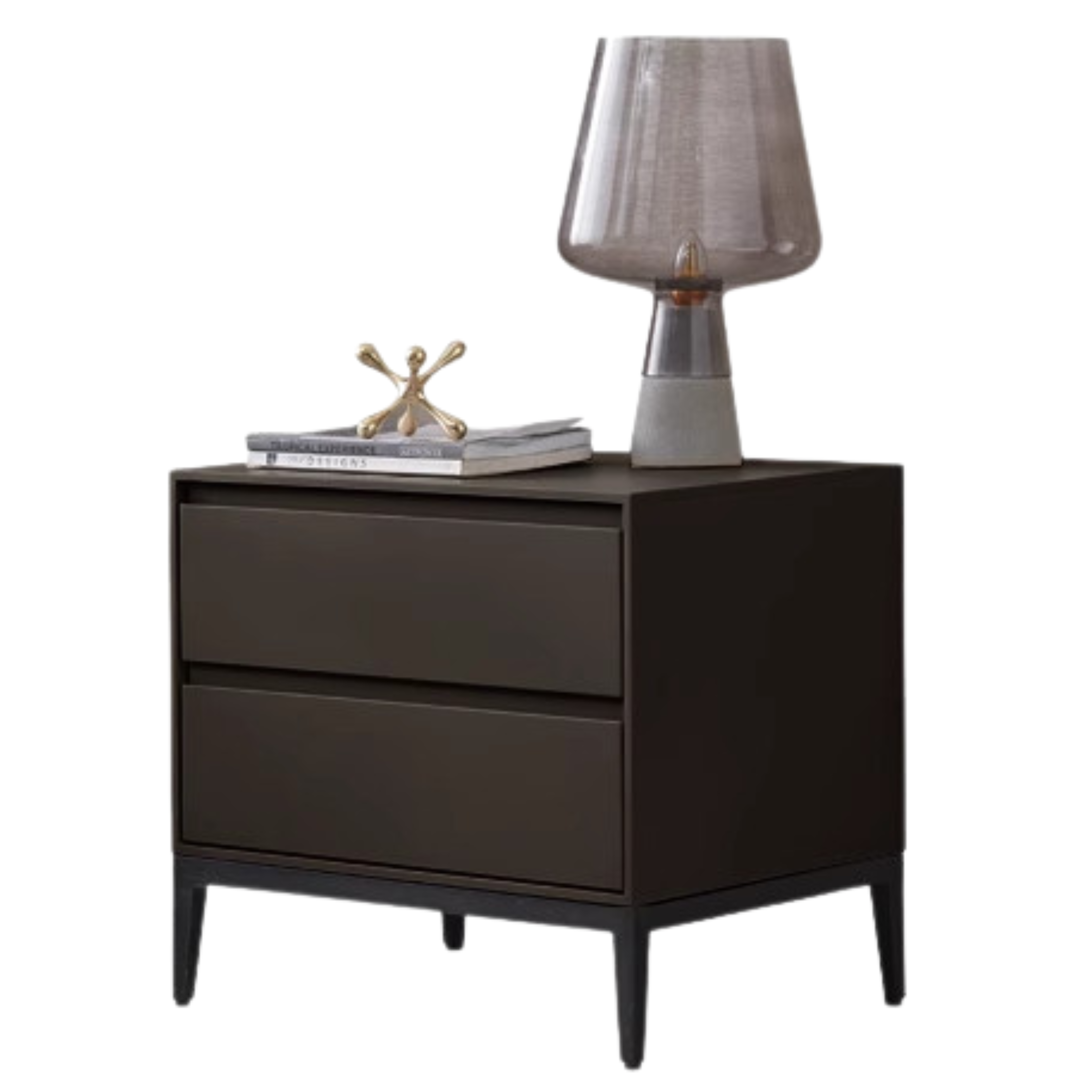 Poplar, Oak Solid Wood Nightstand.