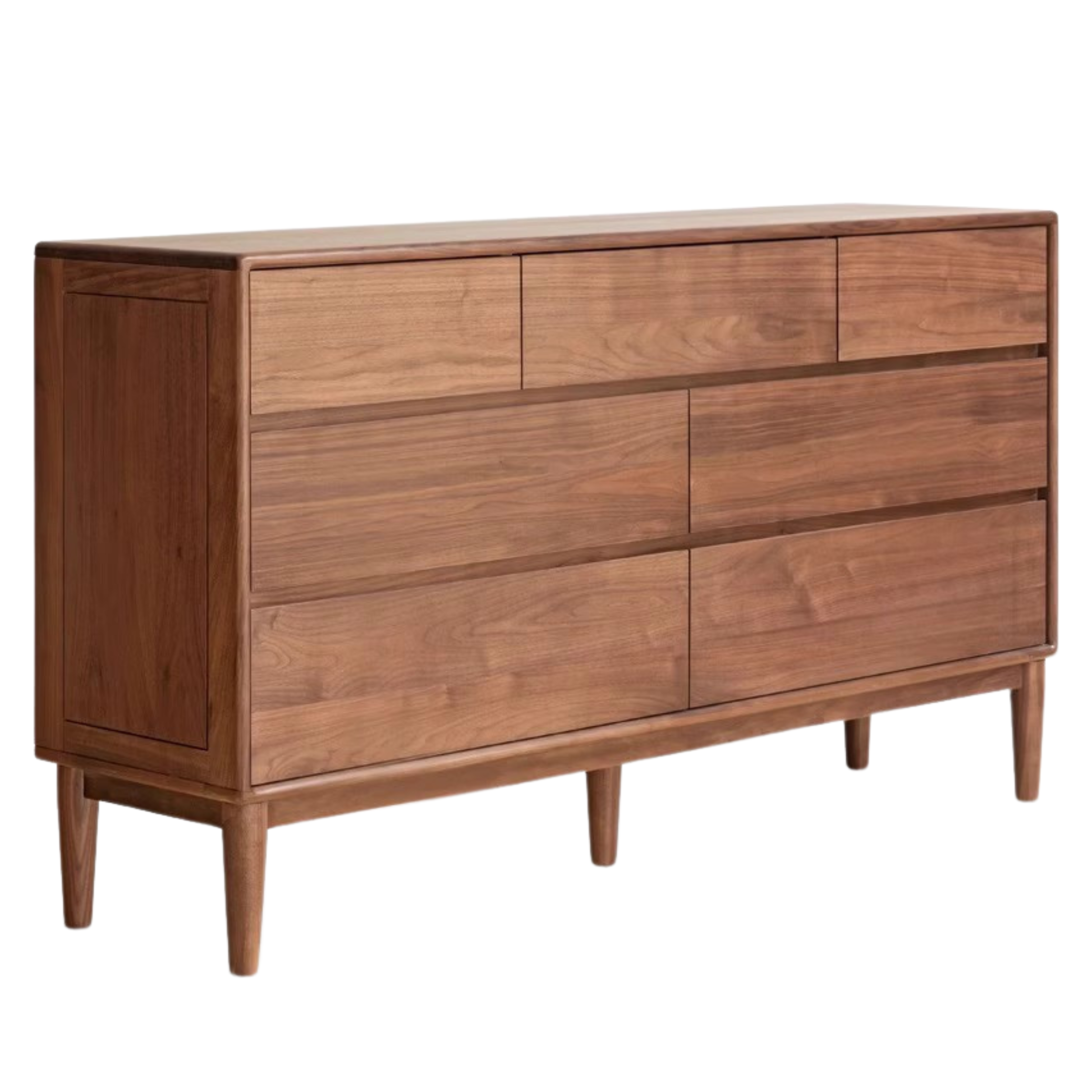 Black Walnut, Ash Solid Wood Chest of Drawers