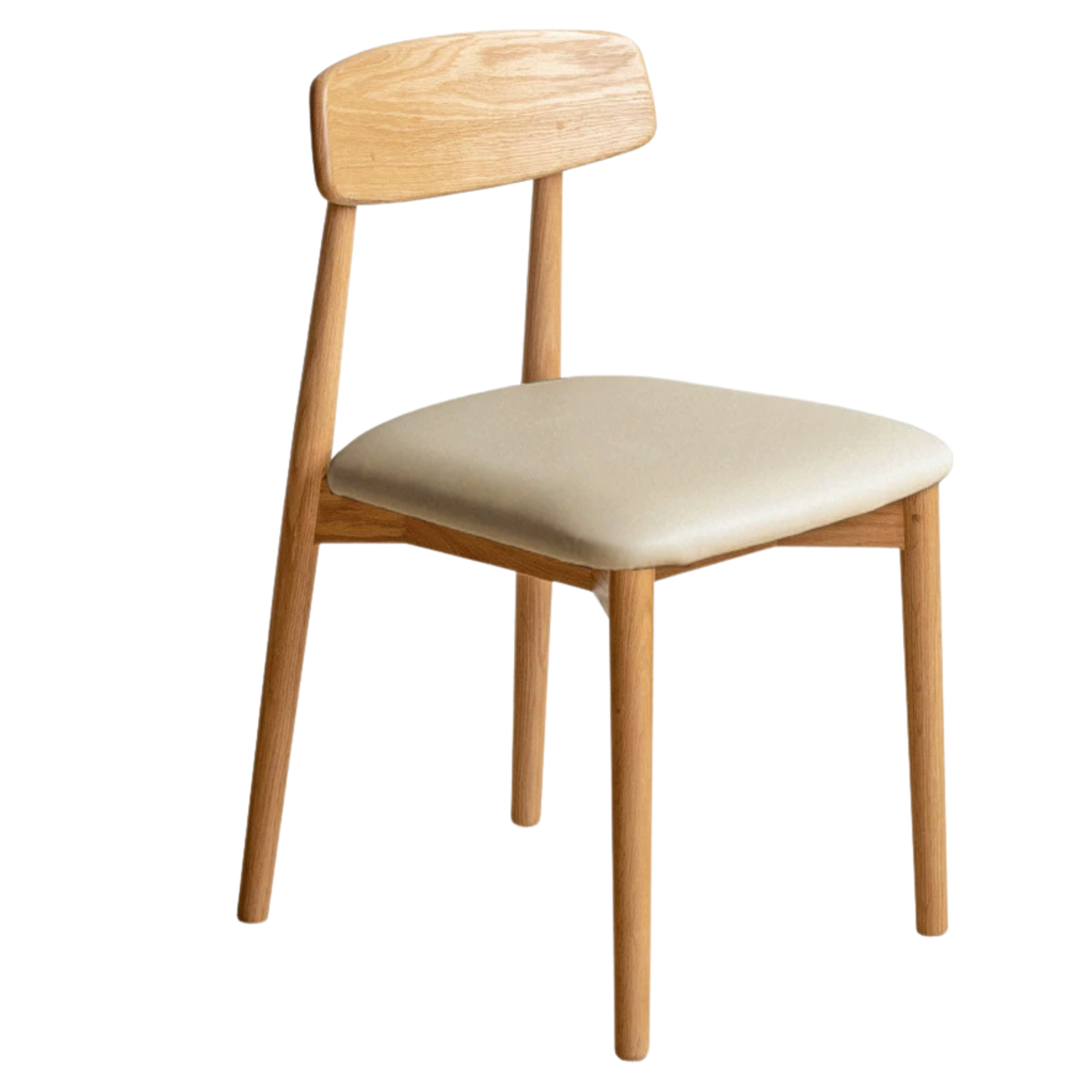 4 pcs set - Black Walnut, White Ash, Ach, Oak, Cherry, Solid RubberWood Dining Chair