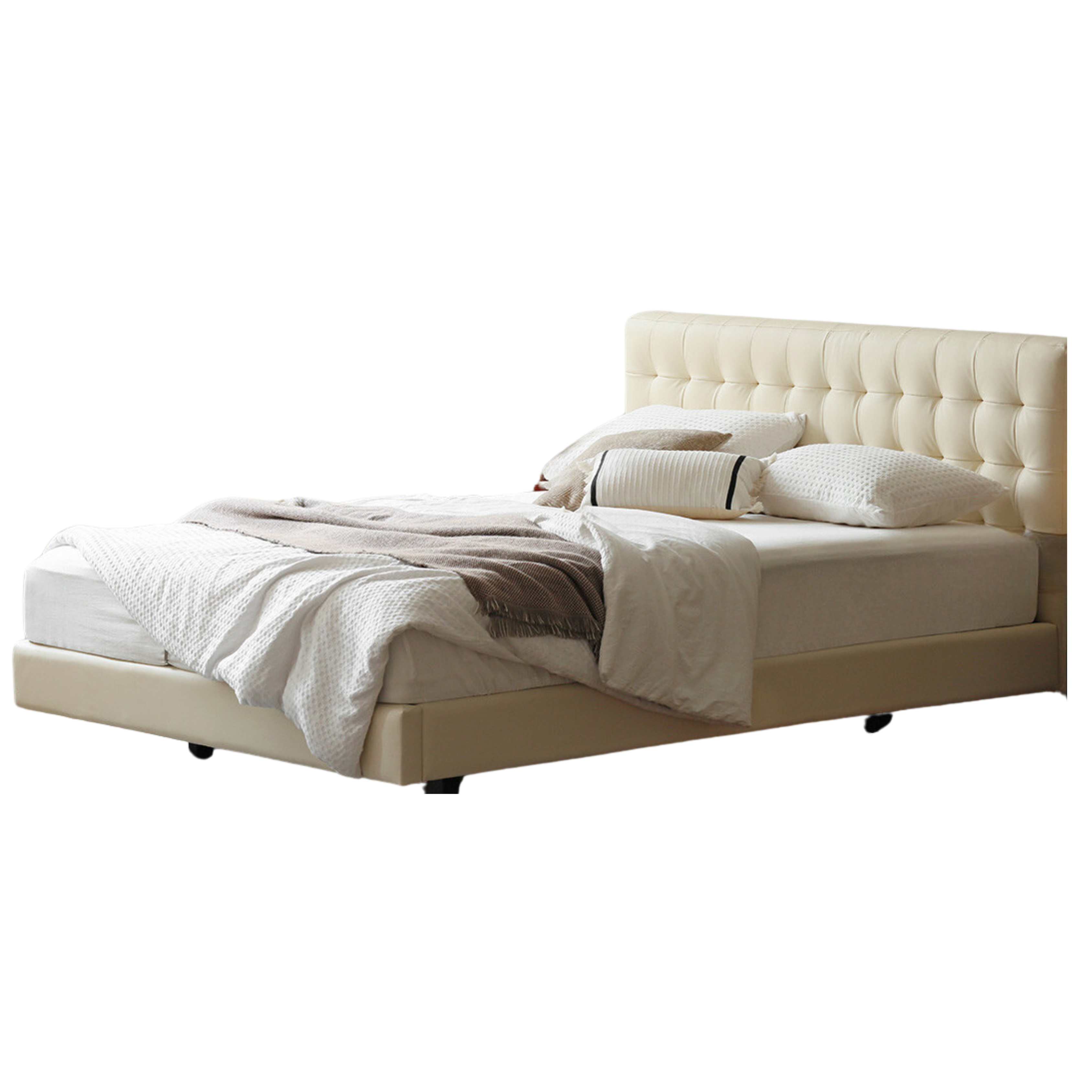 Suspended Organic Leather Bed, Genuine Leather Bed