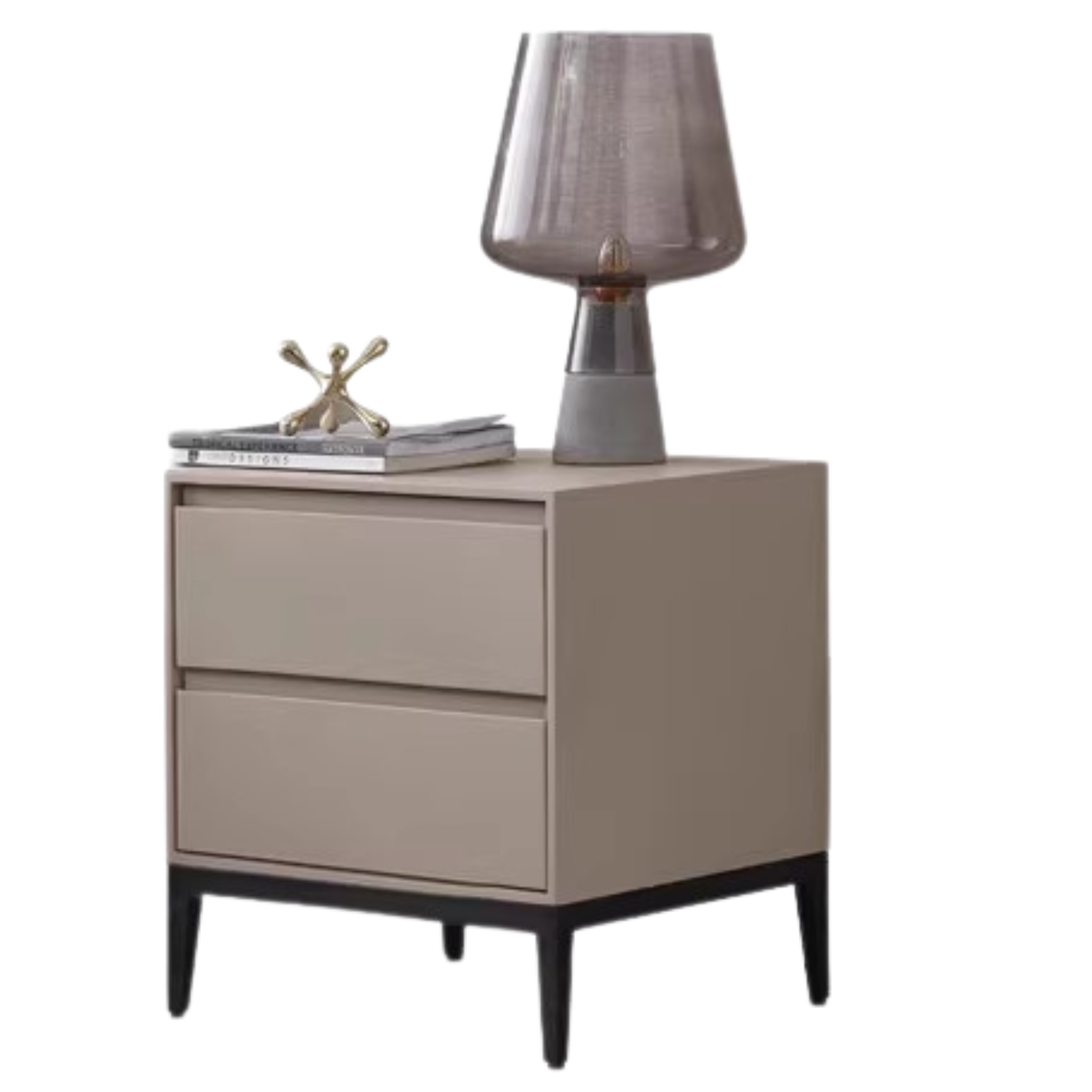 Poplar, Oak Solid Wood Nightstand.