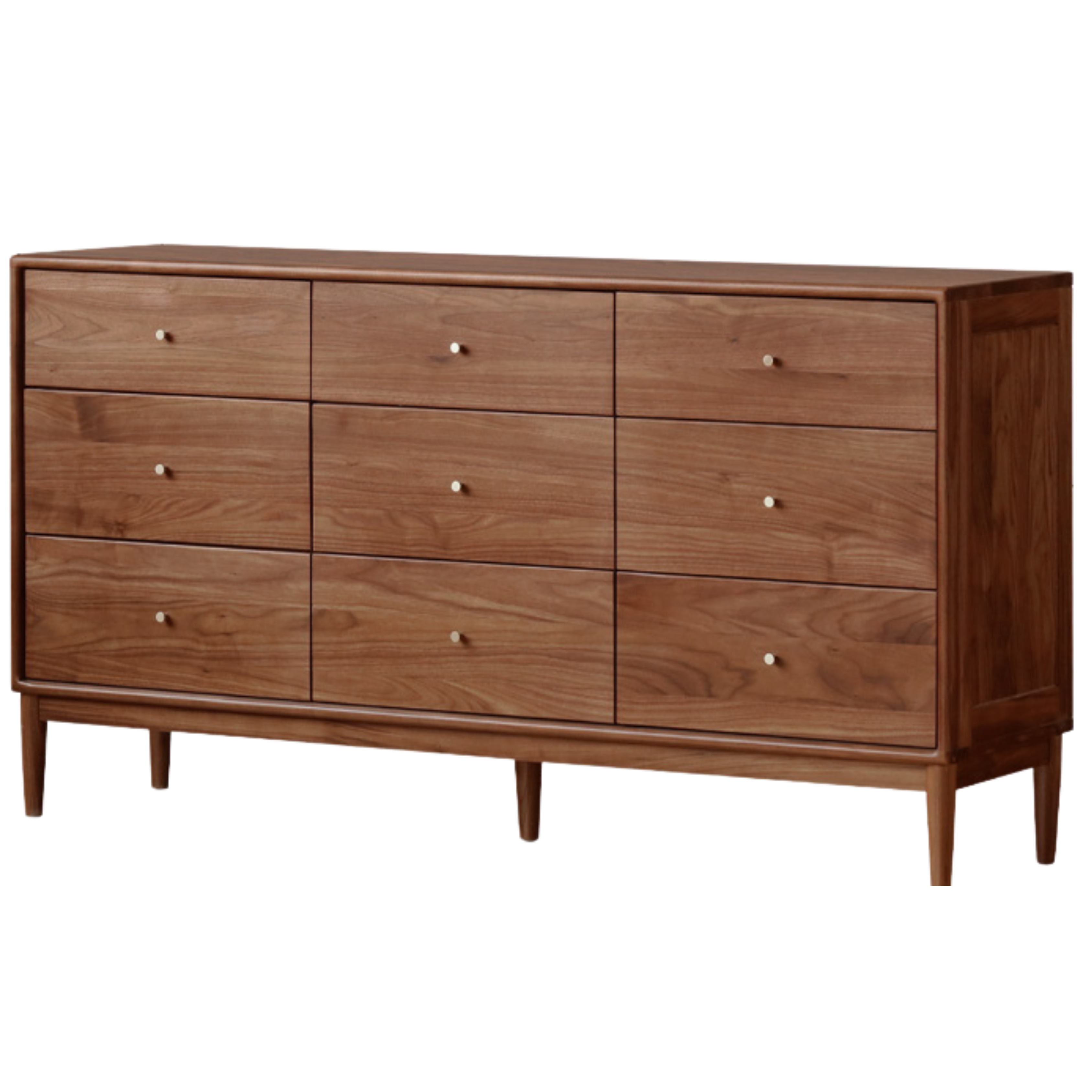 Black Walnut, Oak Solid Wood Drawer, Modern Porch Cabinet