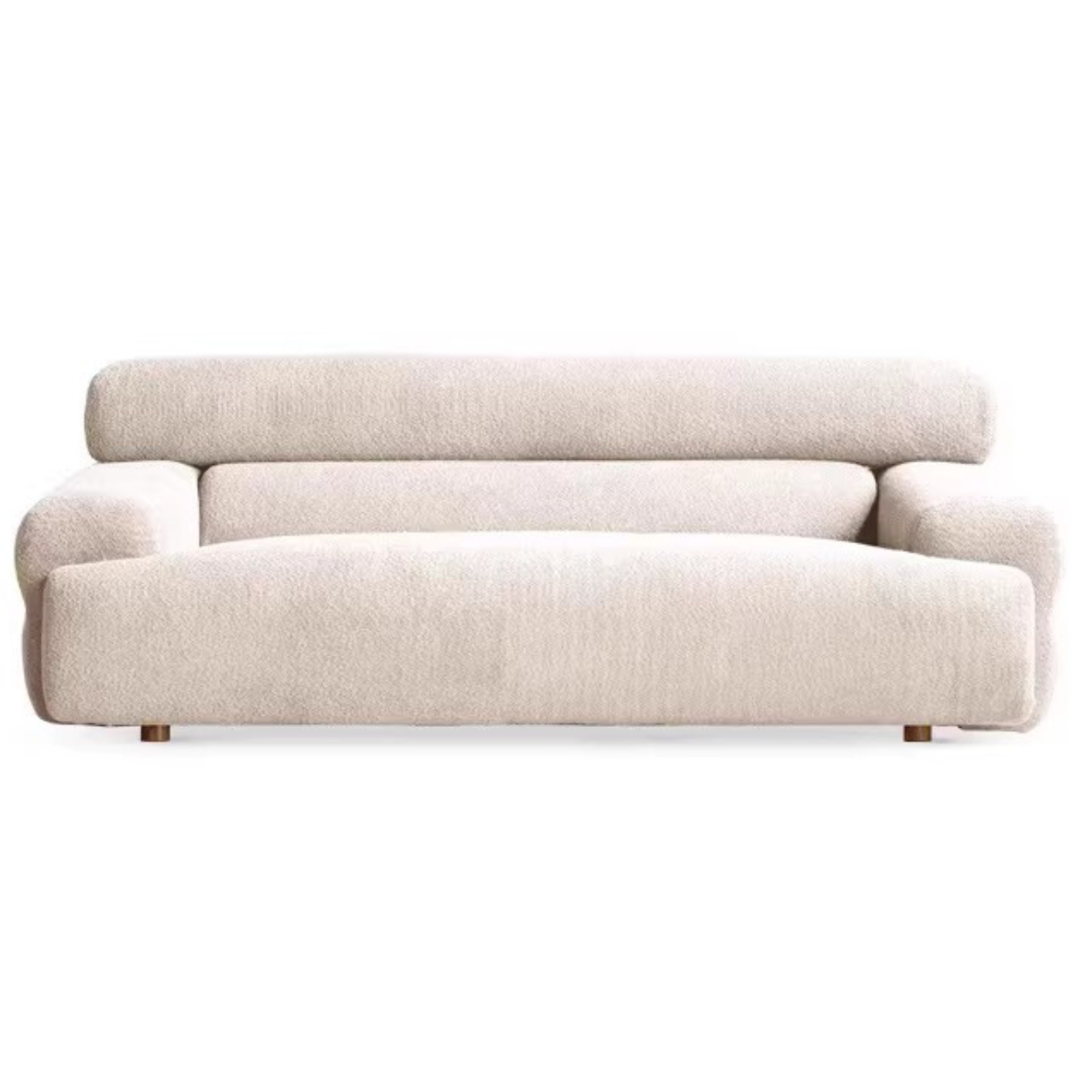 Velvet Three-seat Modular Fabric Sofa.