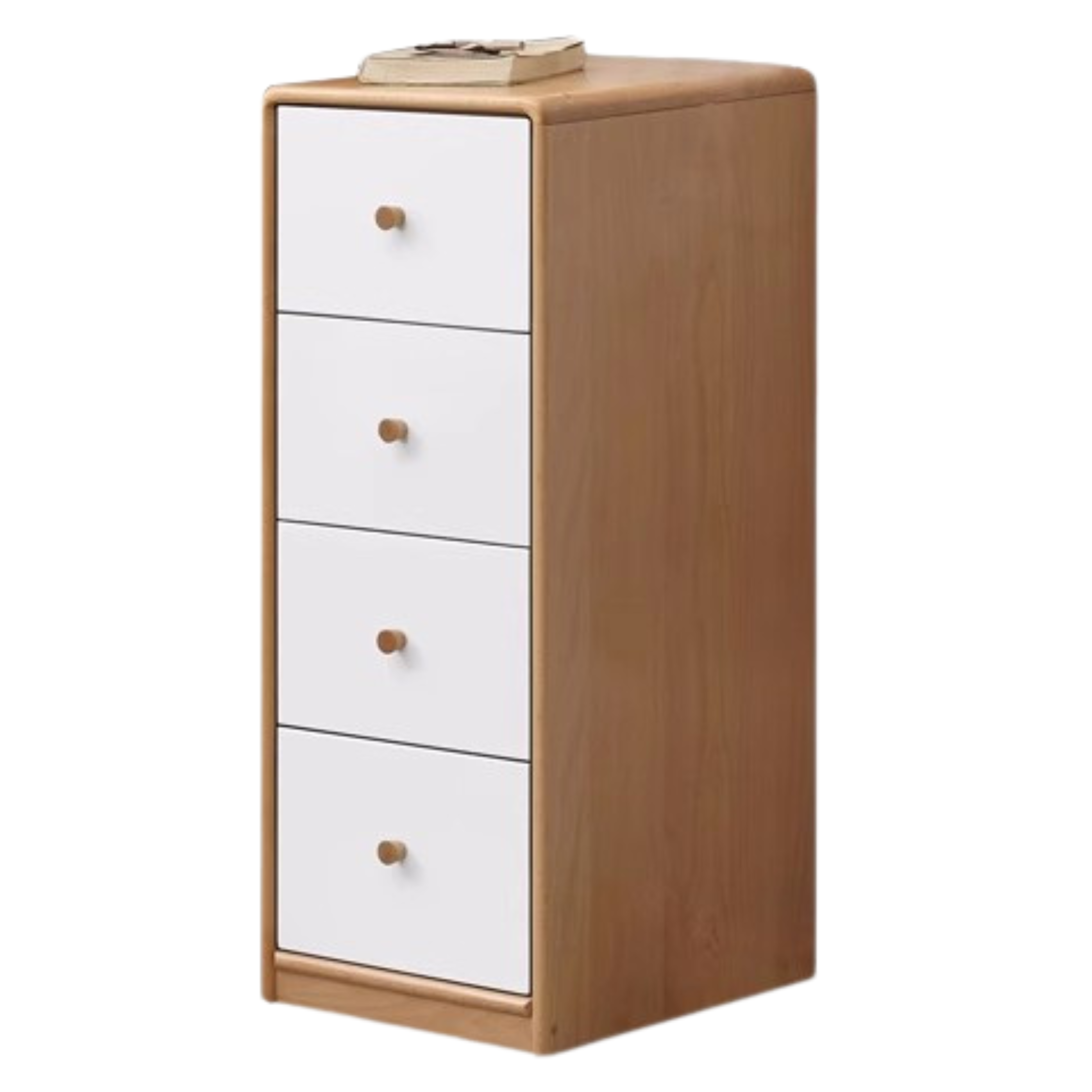 Oak Solid Wood Side Cabinet, Multi-Functional Storage.