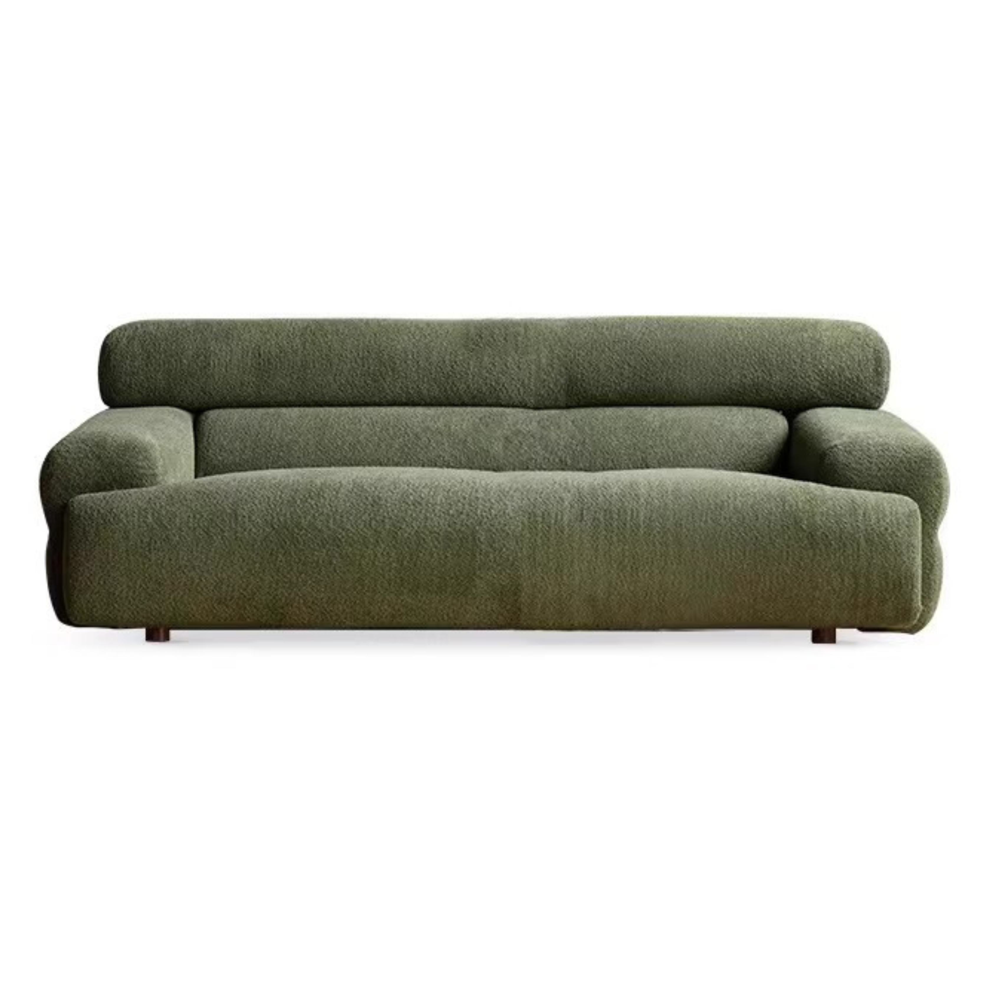Velvet Three-seat Modular Fabric Sofa.