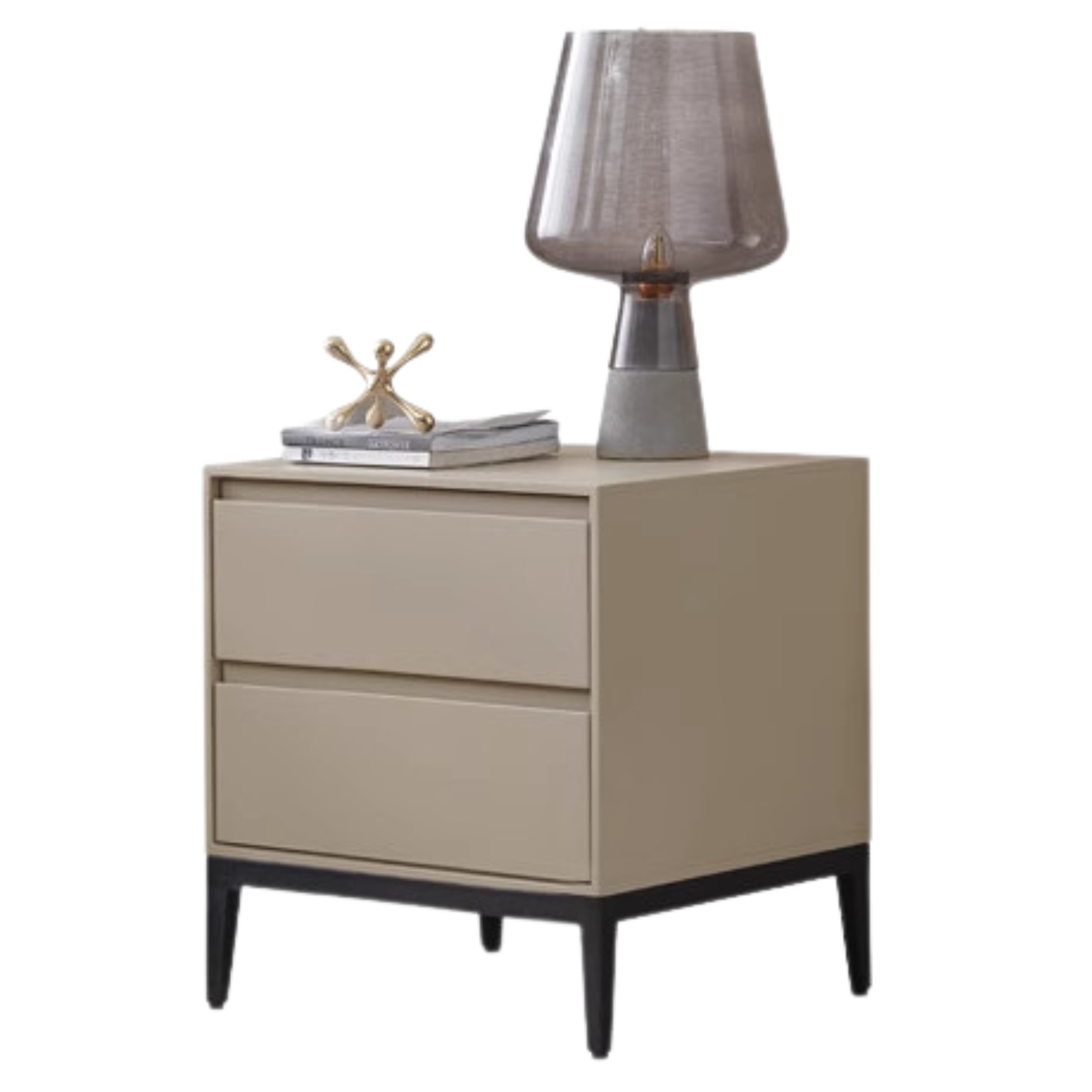 Poplar, Oak Solid Wood Nightstand.