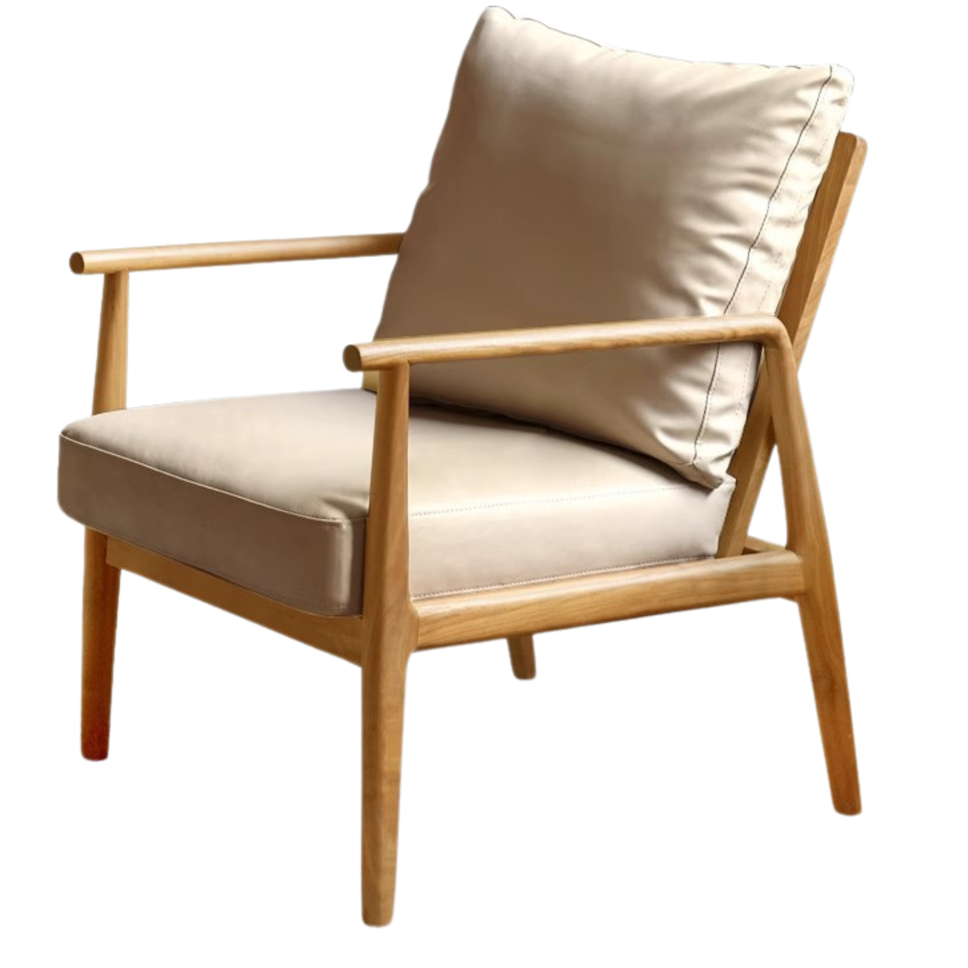 Black Walnut Solid Wood Leisure Armchair & Footstool )
