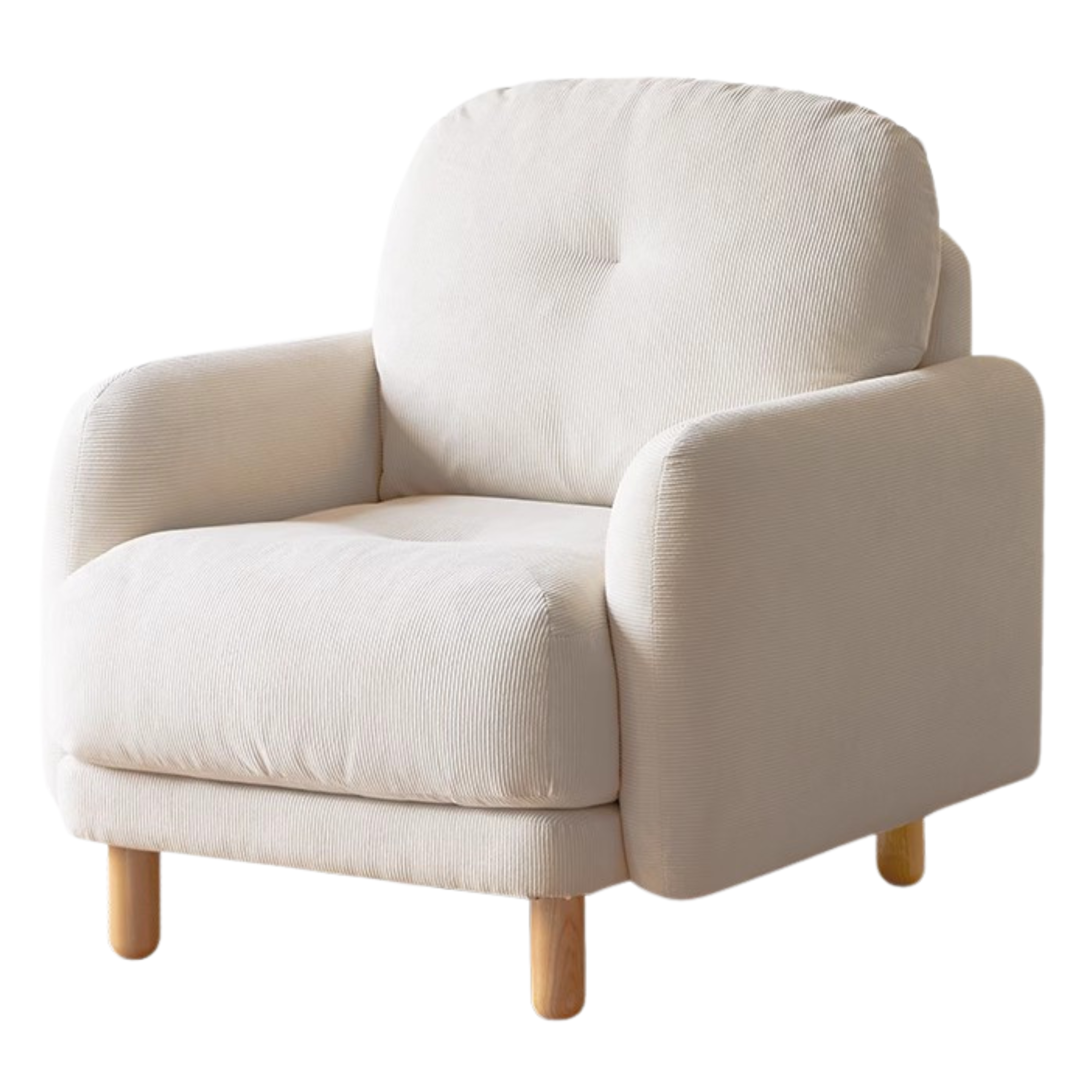 Cream Style goose down Leisure Fabric armchair)