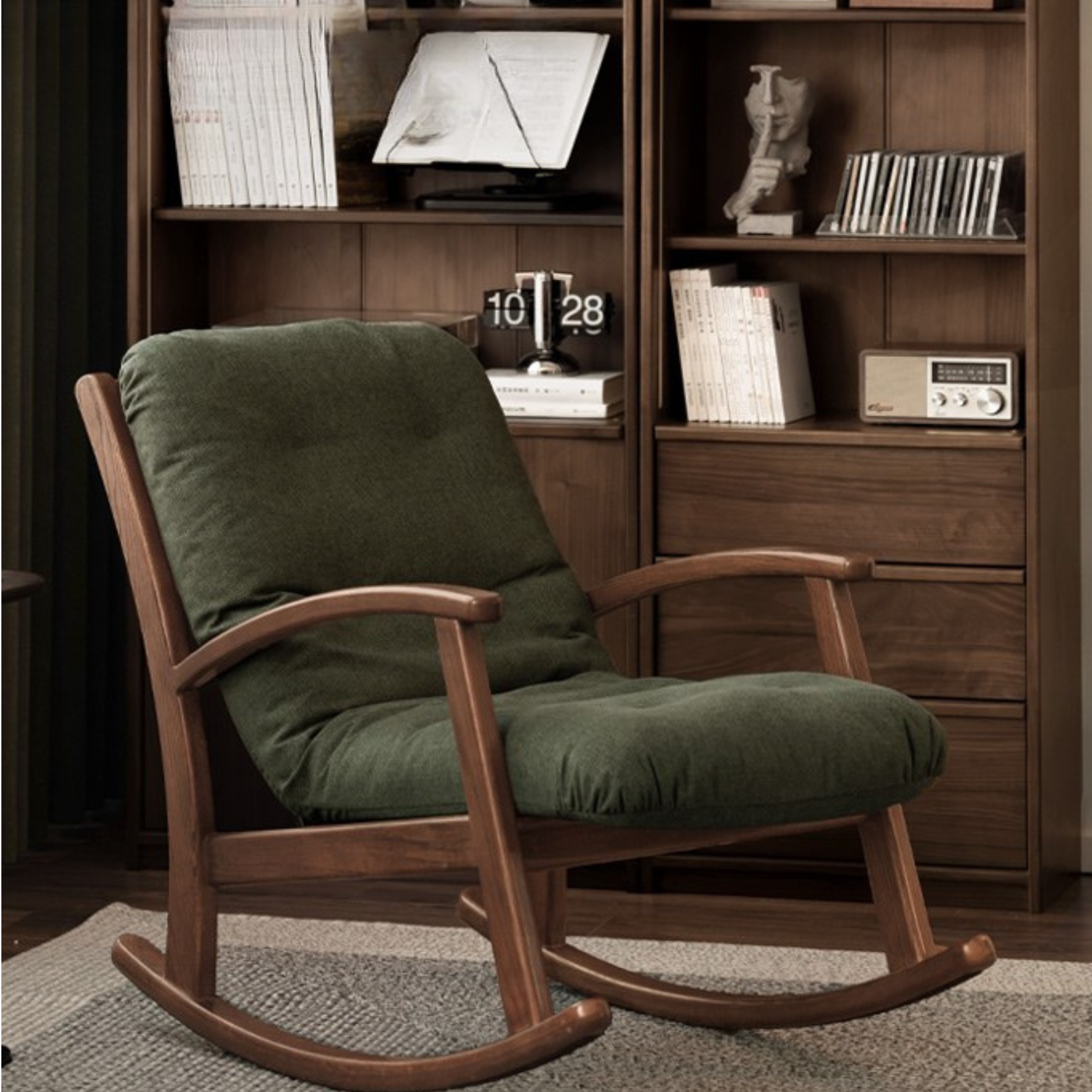 Oak Solid Wood Sofa Modern Lounge Chair.